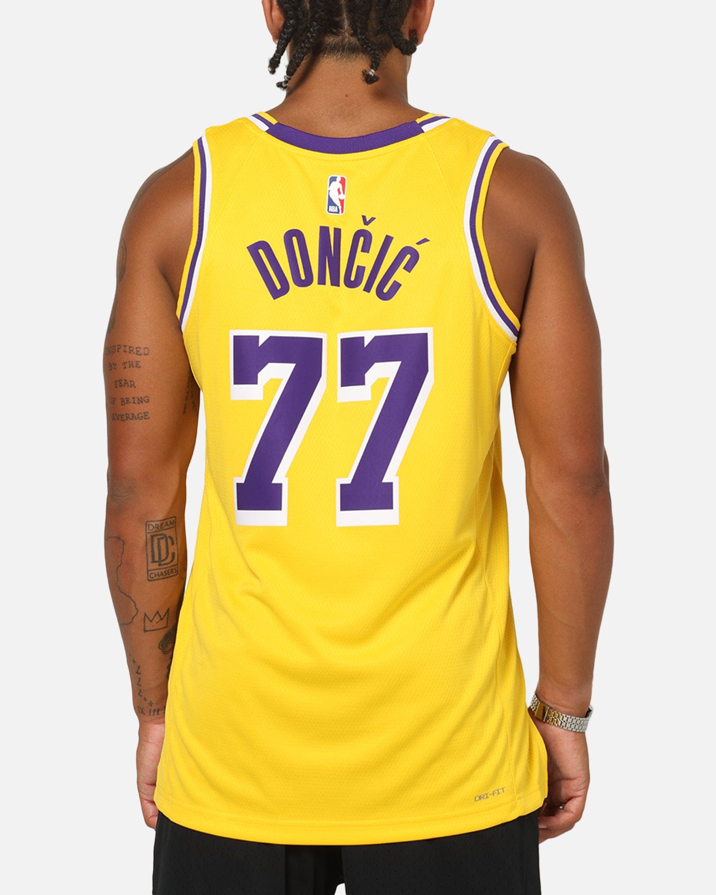 Nike Luka Doncic Los Angeles Lakers #77 Icon Edition 2022/23 Nike Dri - Fit NBA Swingman Jersey Amarillo/Doncic
