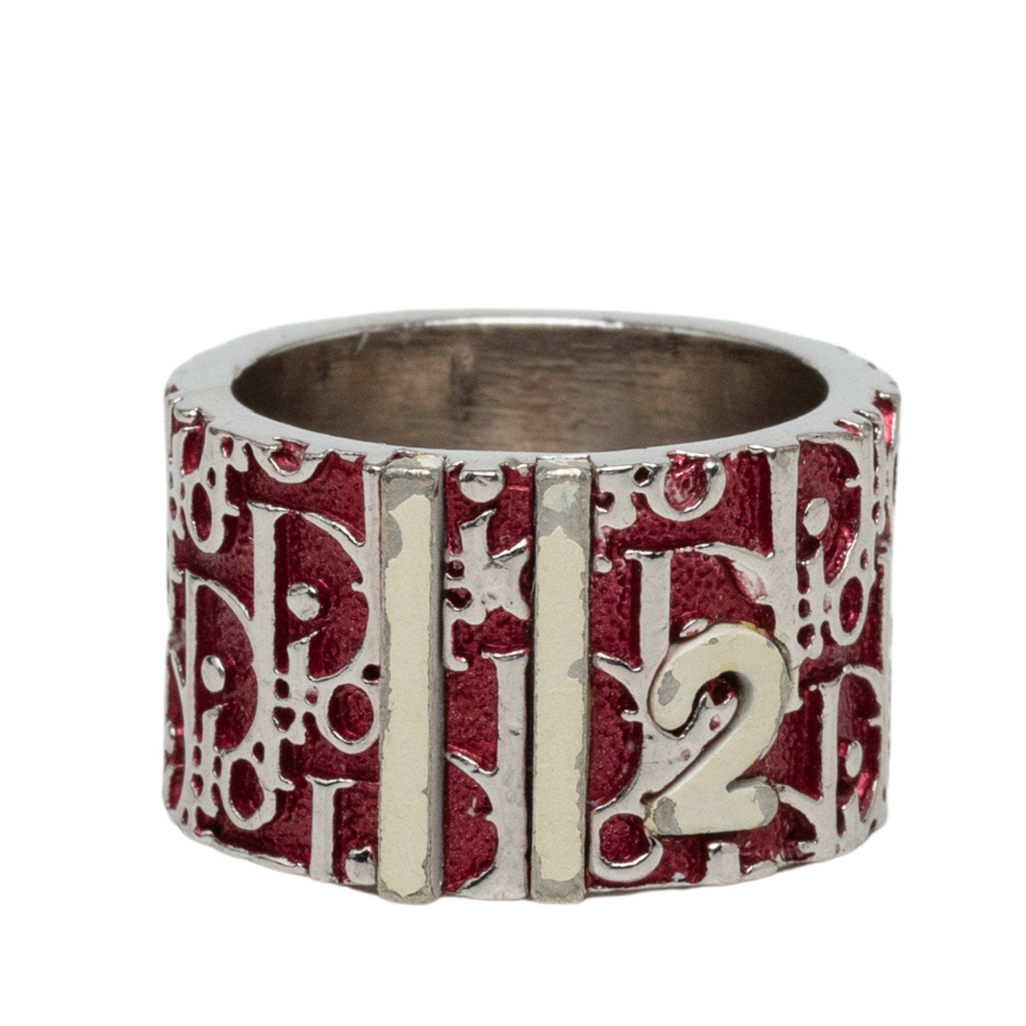 Dior Trotter Brass and Enamel Band Ring