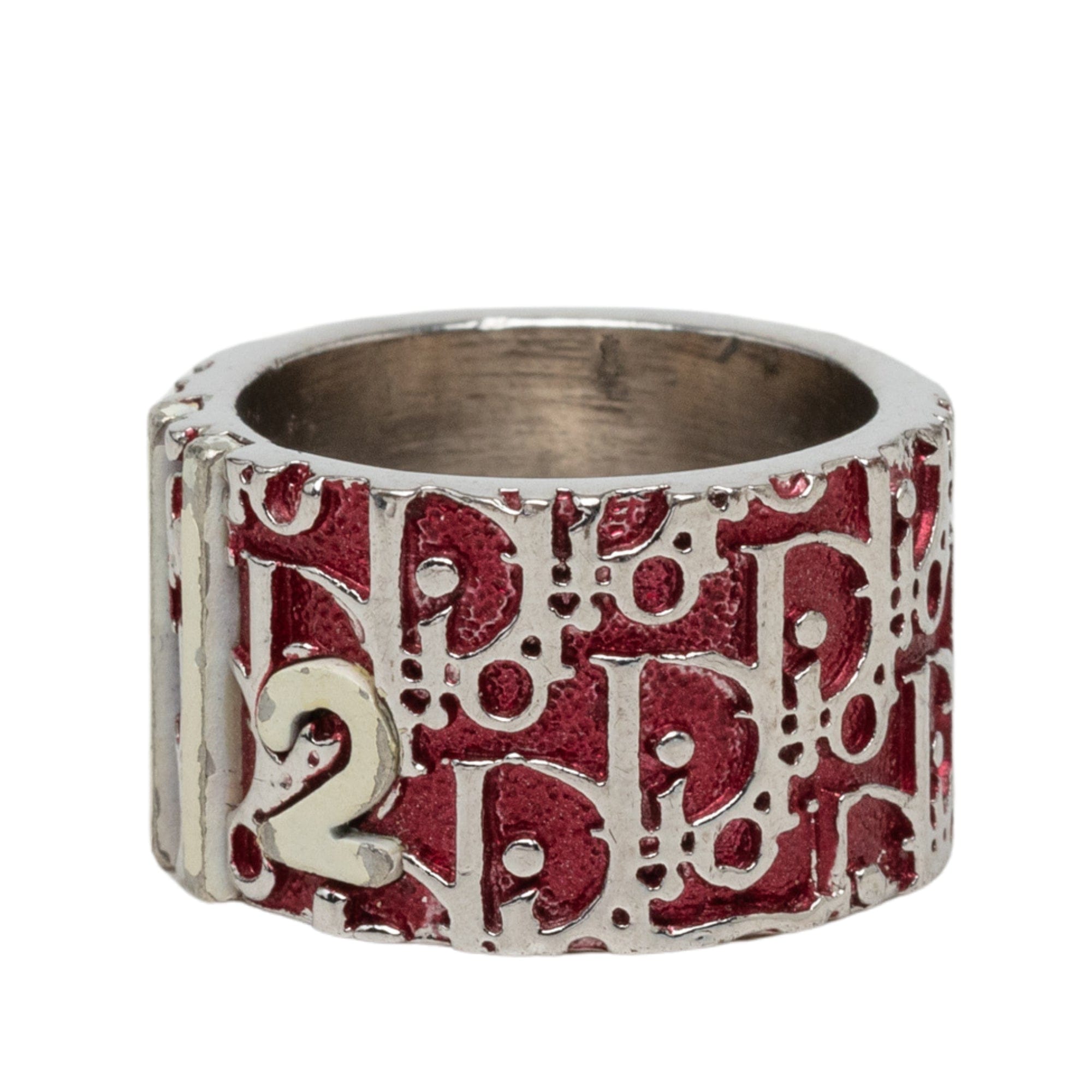 Dior Trotter Brass and Enamel Band Ring