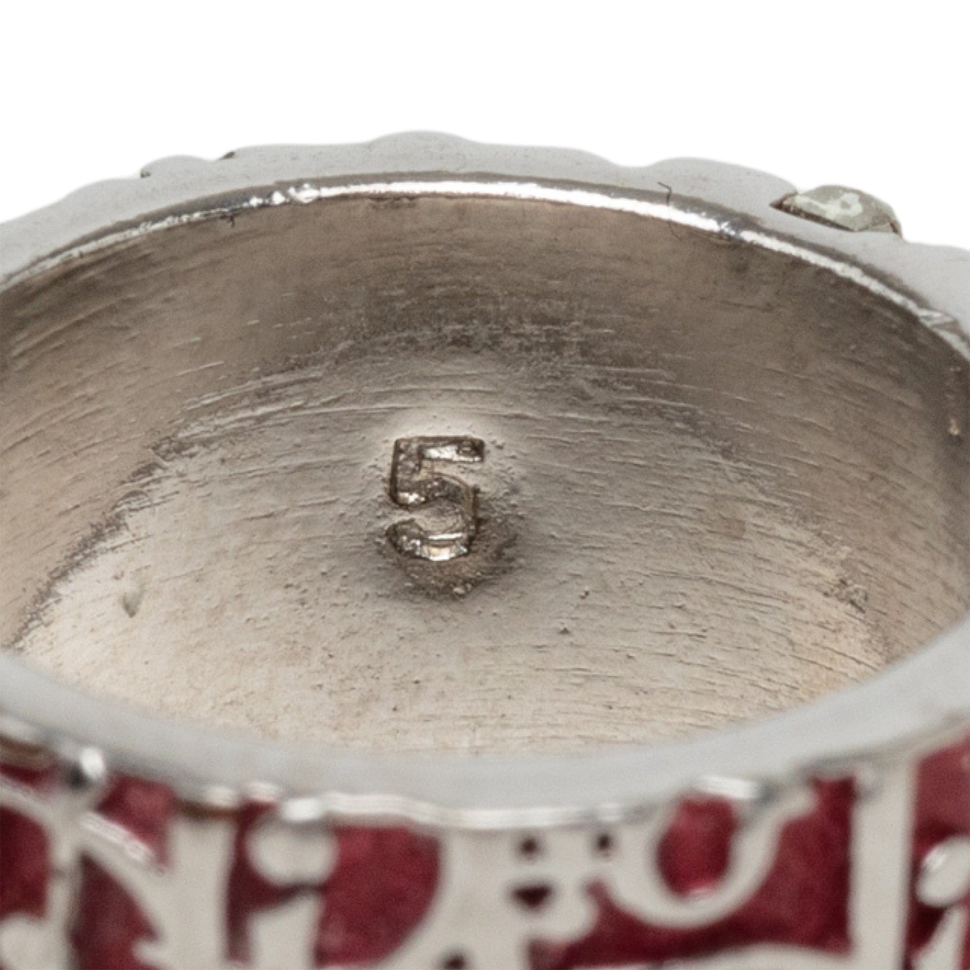 Dior Trotter Brass and Enamel Band Ring