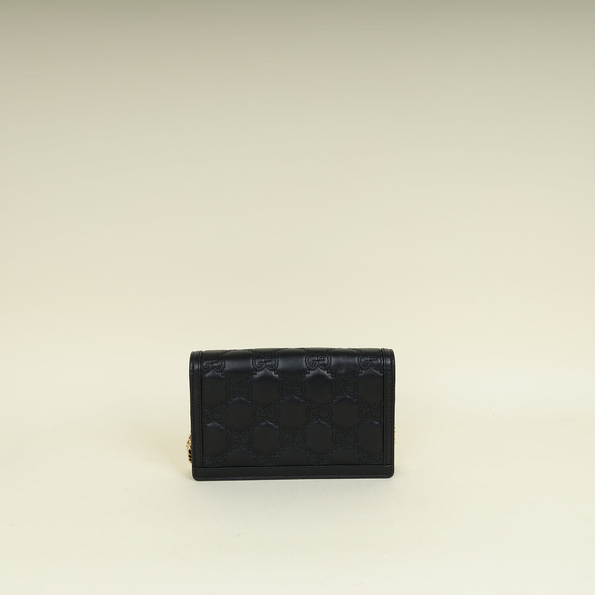 Gucci Black GG Matelasse Wallet on Chain