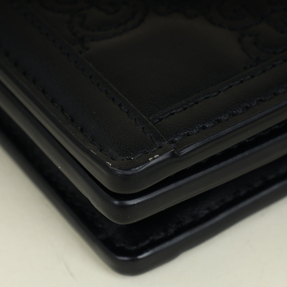 Gucci Black GG Matelasse Wallet on Chain