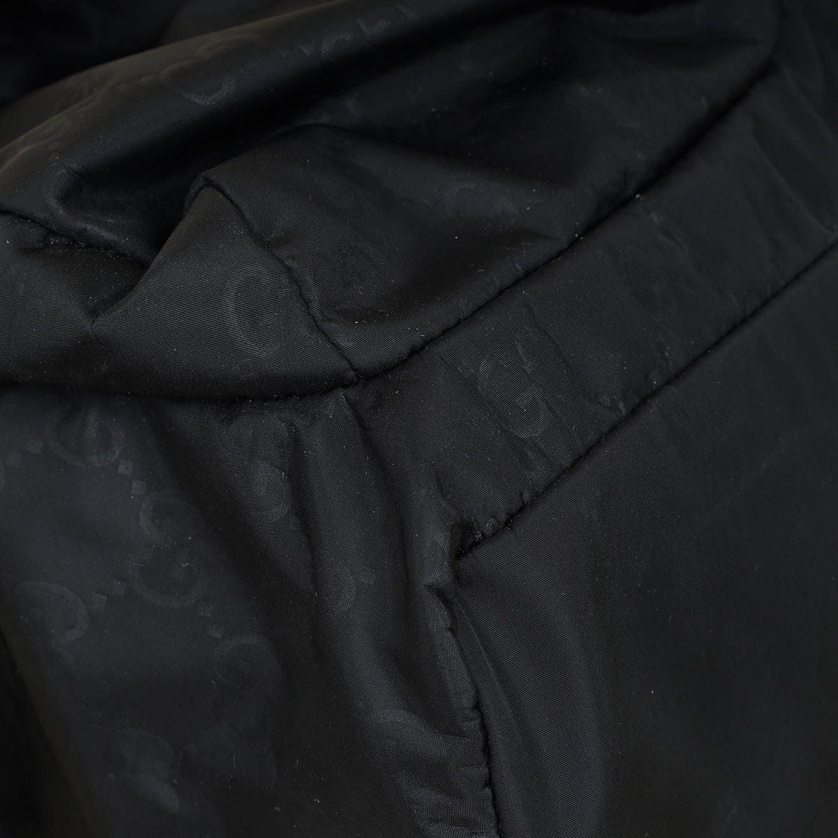 Gucci Black GG Drawstring Backpack Bag