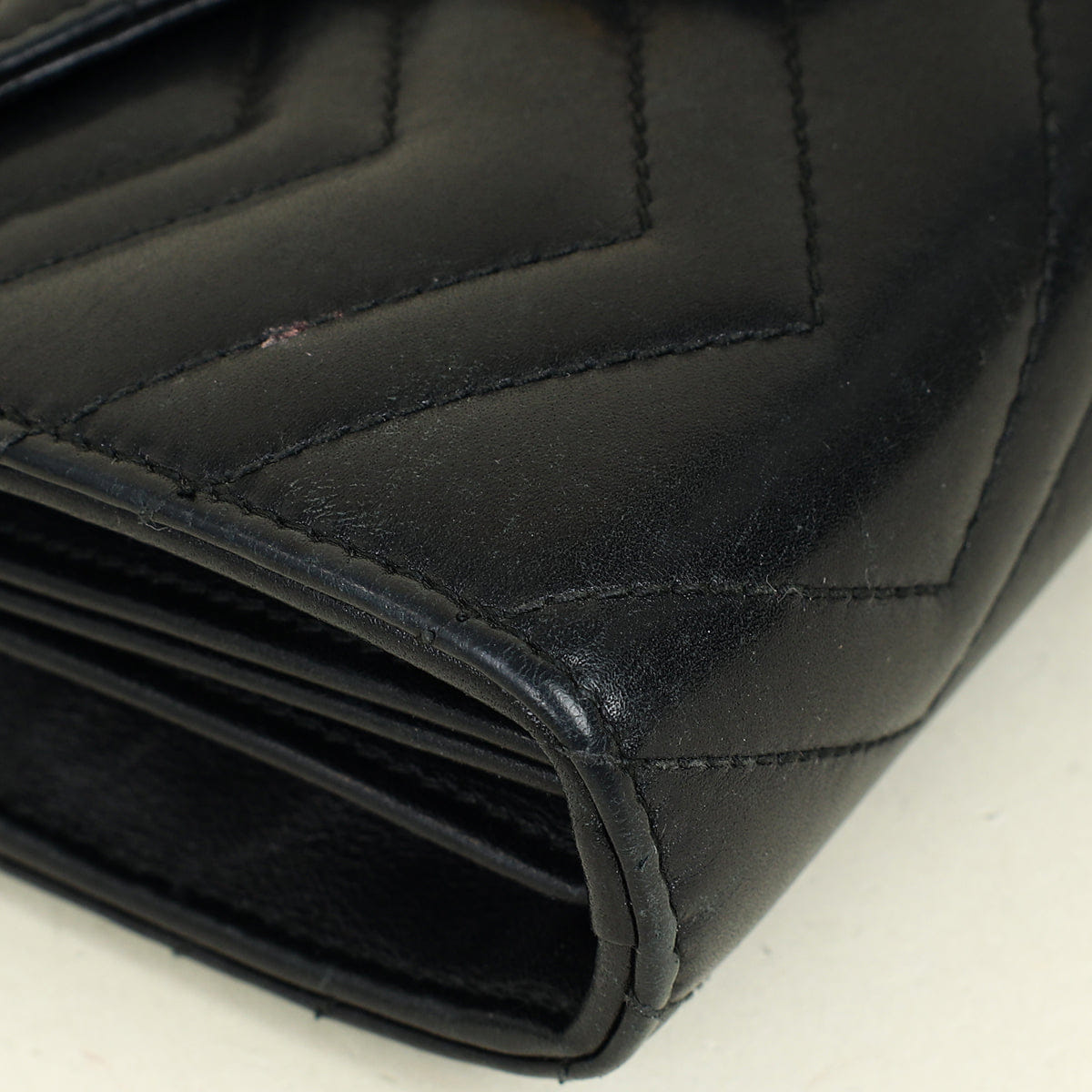 Gucci Black GG Marmont Wallet on Chain