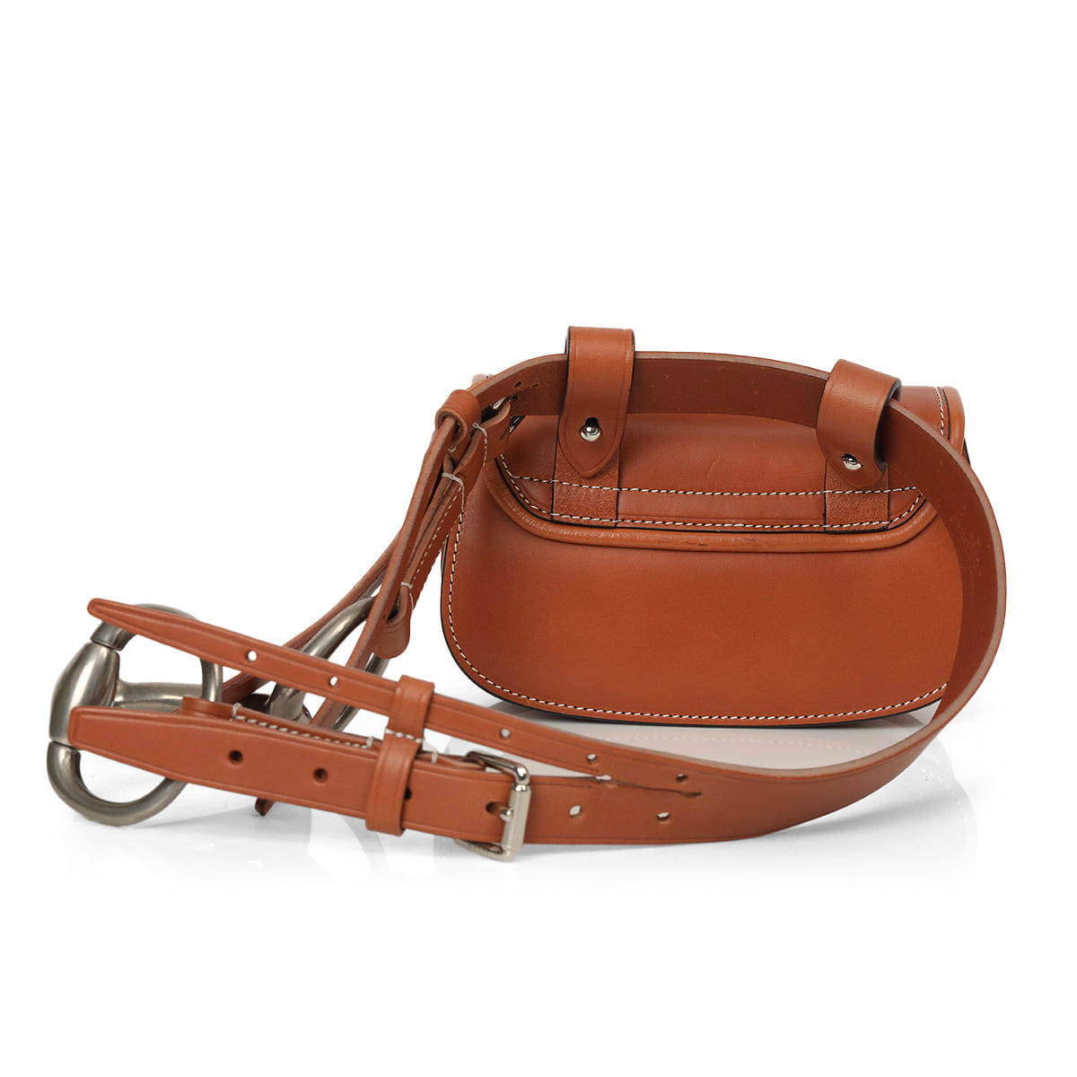 Gucci Brown Smooth Leather Bamboo 1947 Mini Belt Bag