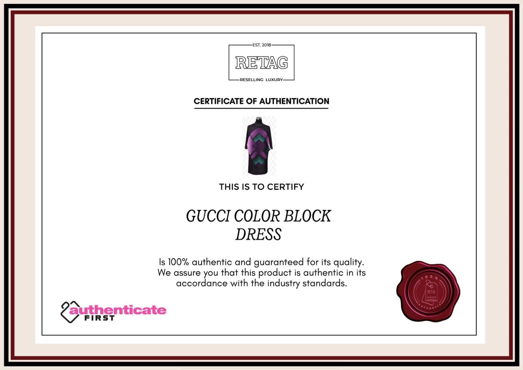 Gucci Color Block Dress