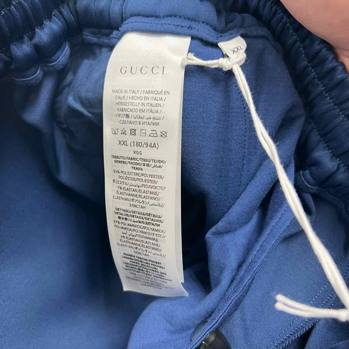 Gucci Track Pants NEOPRENE Navy New Size 2XL