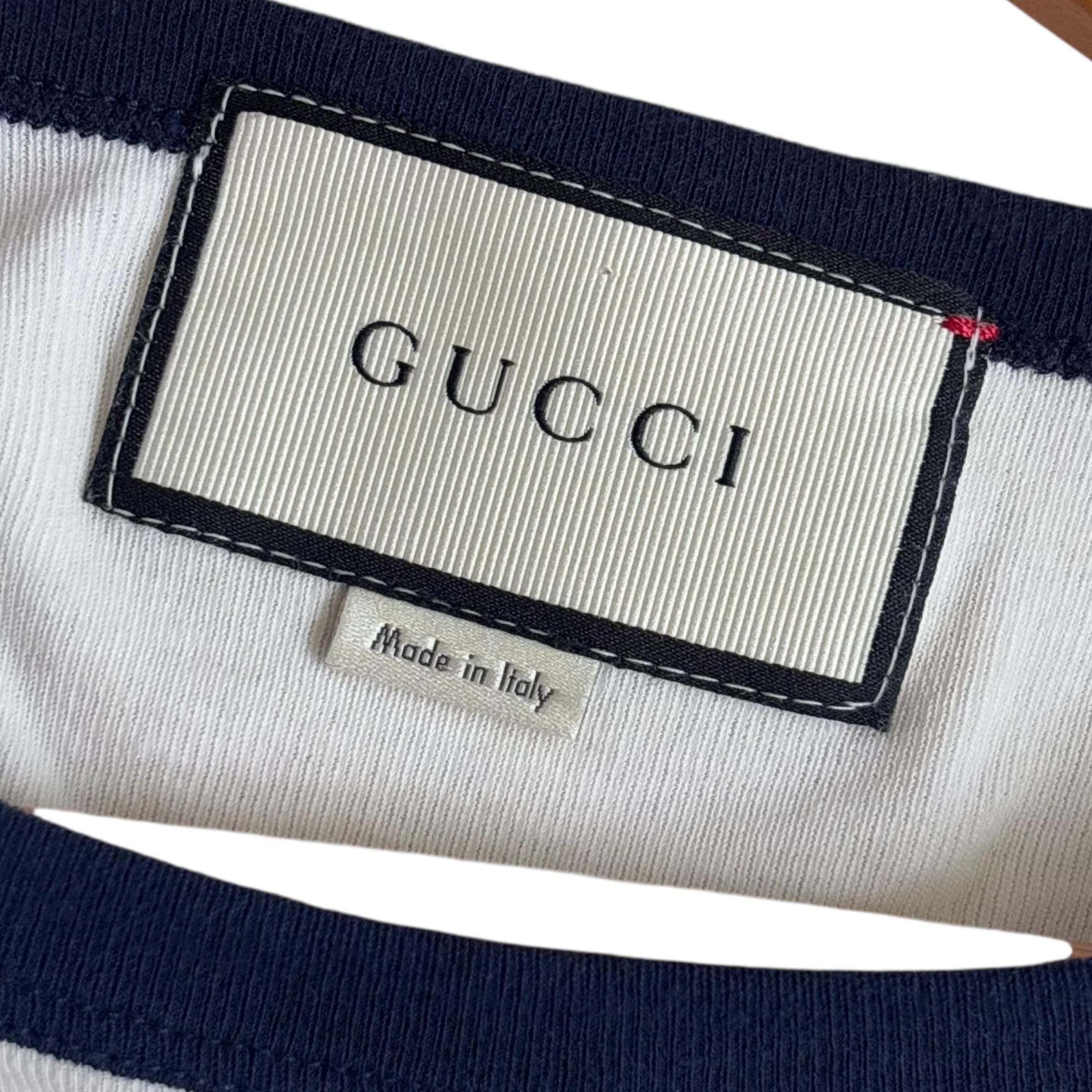 Gucci Cat Applique Blind For Love T - shirt
