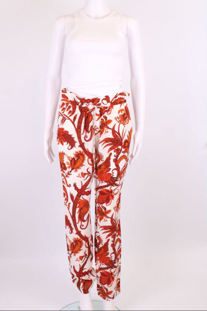 Gucci Print Trousers White/ Orange M