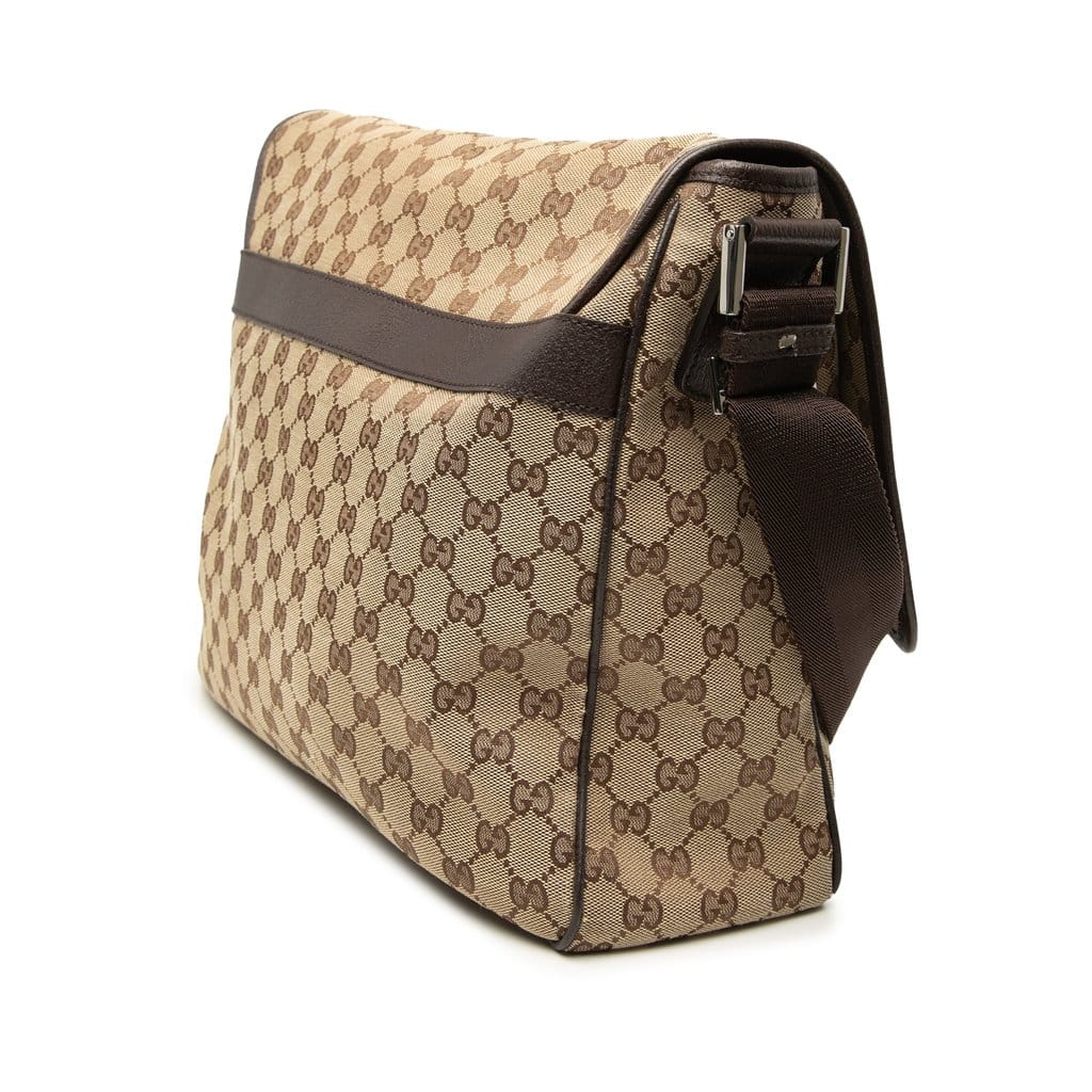 Gucci GG Canvas Flap Messenger Bag
