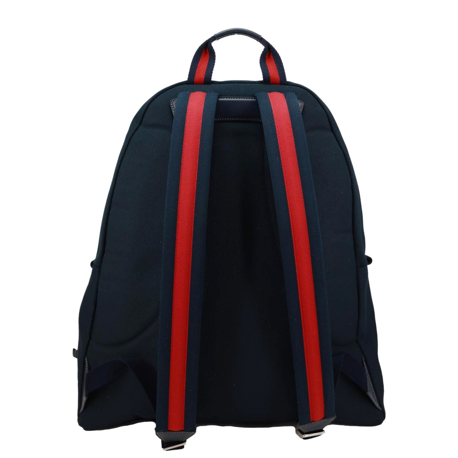GUCCI Maxi Printed Fabric Backpack Navy Blue 821643
