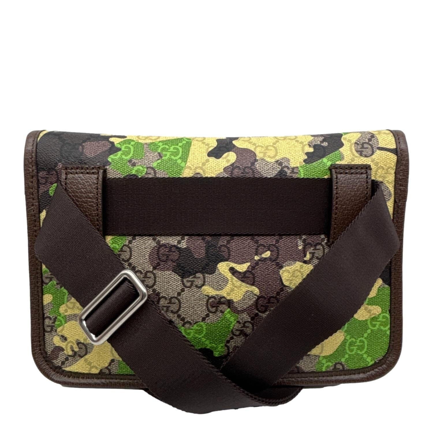 GUCCI Camouflage GG Supreme Canvas Belt Bag Green 752597