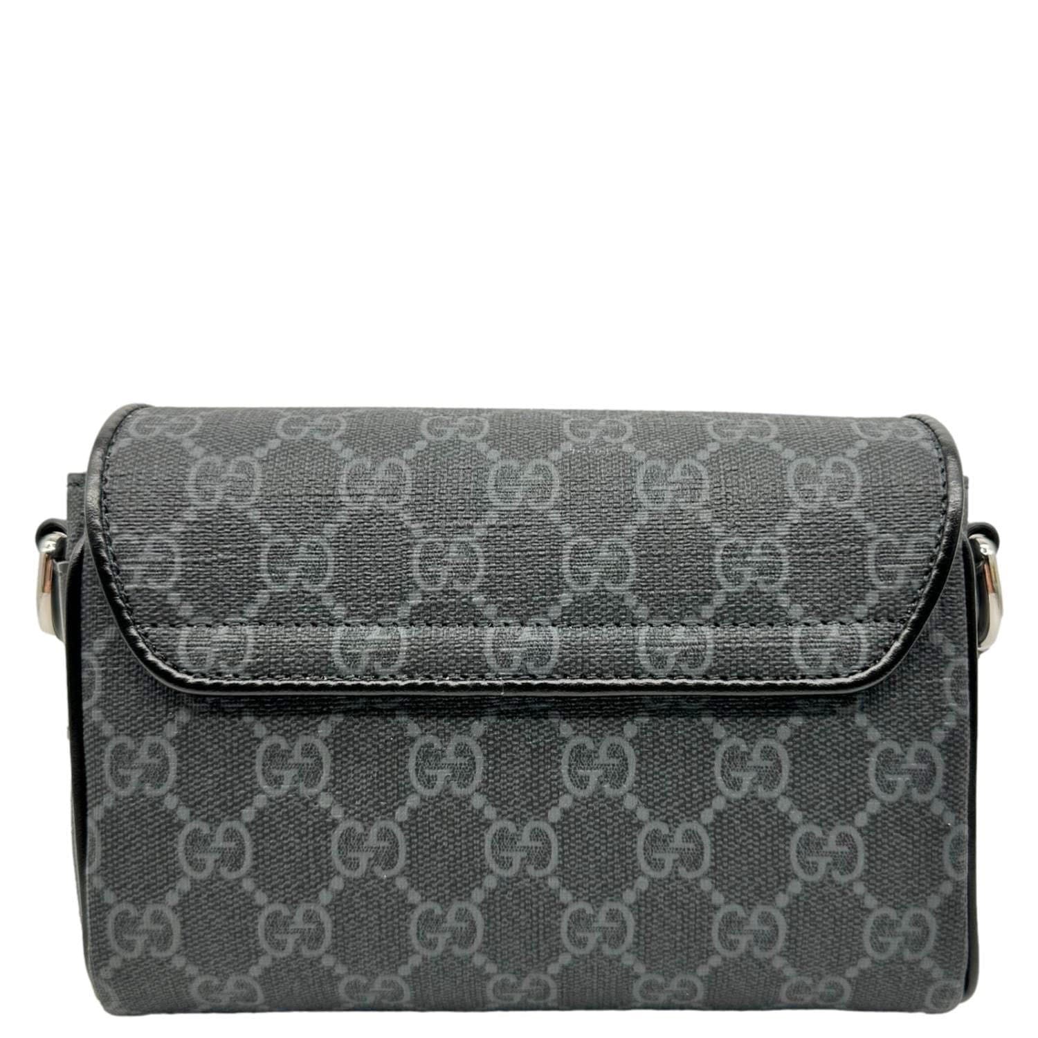 GUCCI Mini GG Supreme Canvas Messenger Bag Black 791741