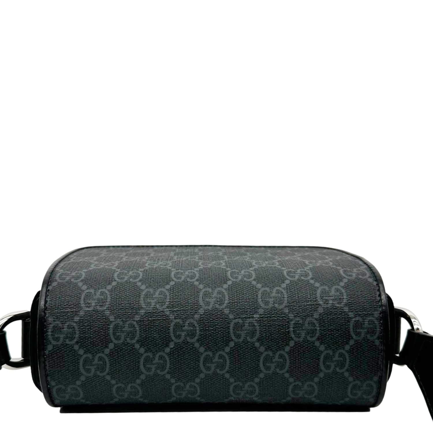 GUCCI Mini GG Supreme Canvas Messenger Bag Black 791741