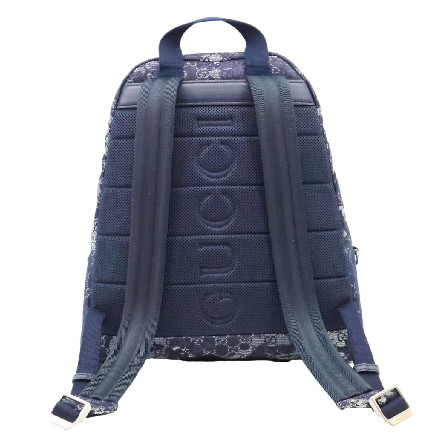 GUCCI GG Denim Backpack Navy Blue 849008