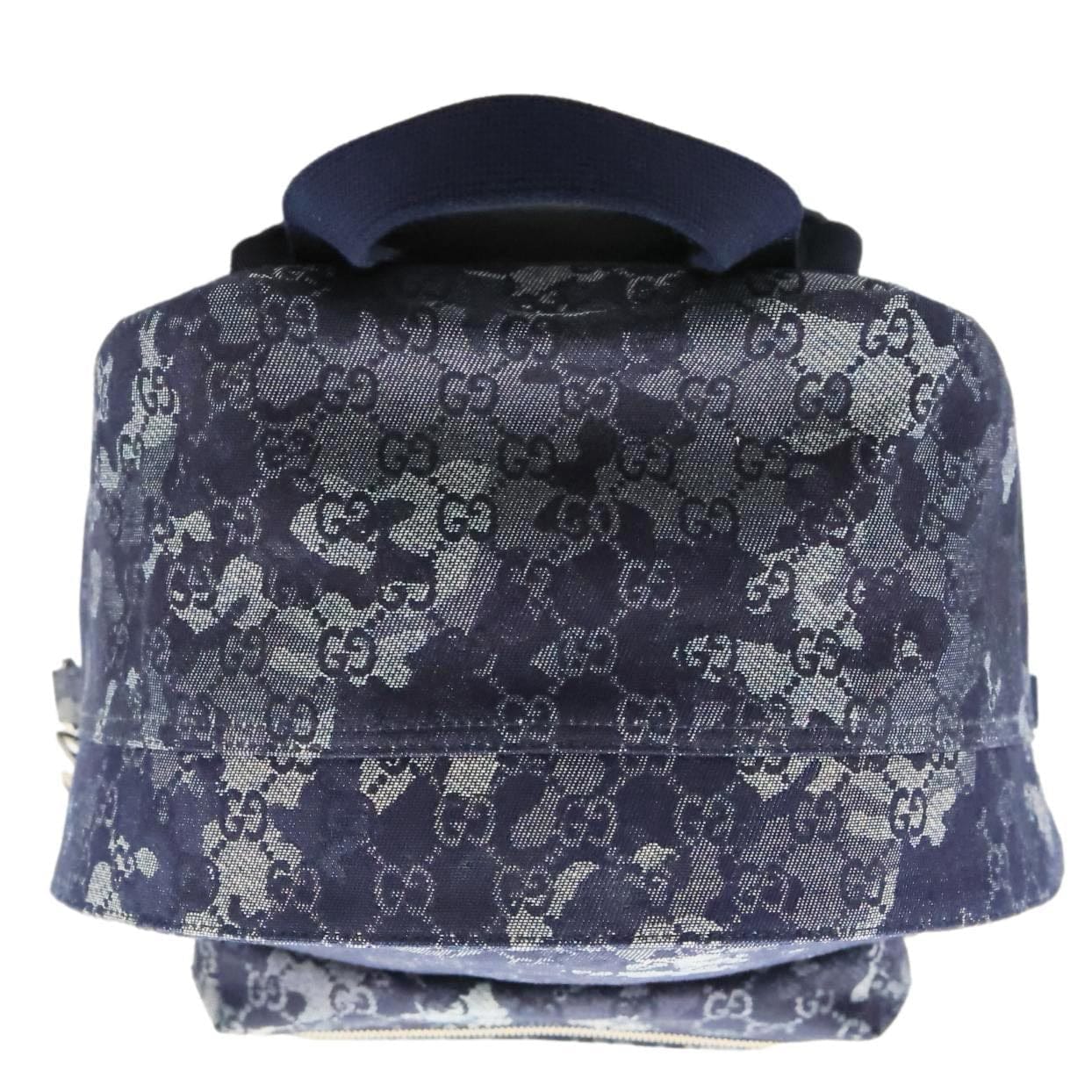GUCCI GG Denim Backpack Navy Blue 849008