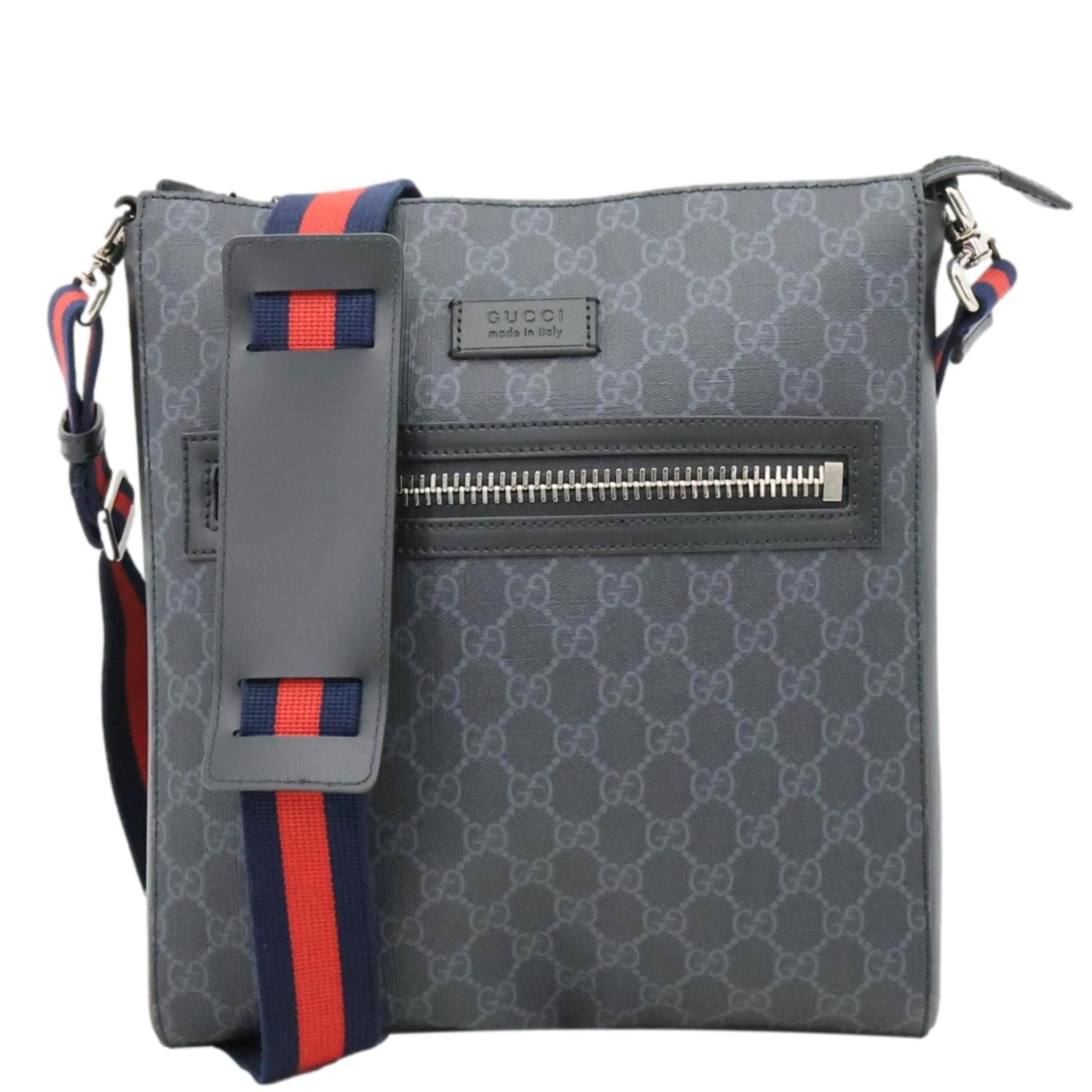 GUCCI GG Supreme Canvas Messenger Bag Black 474137