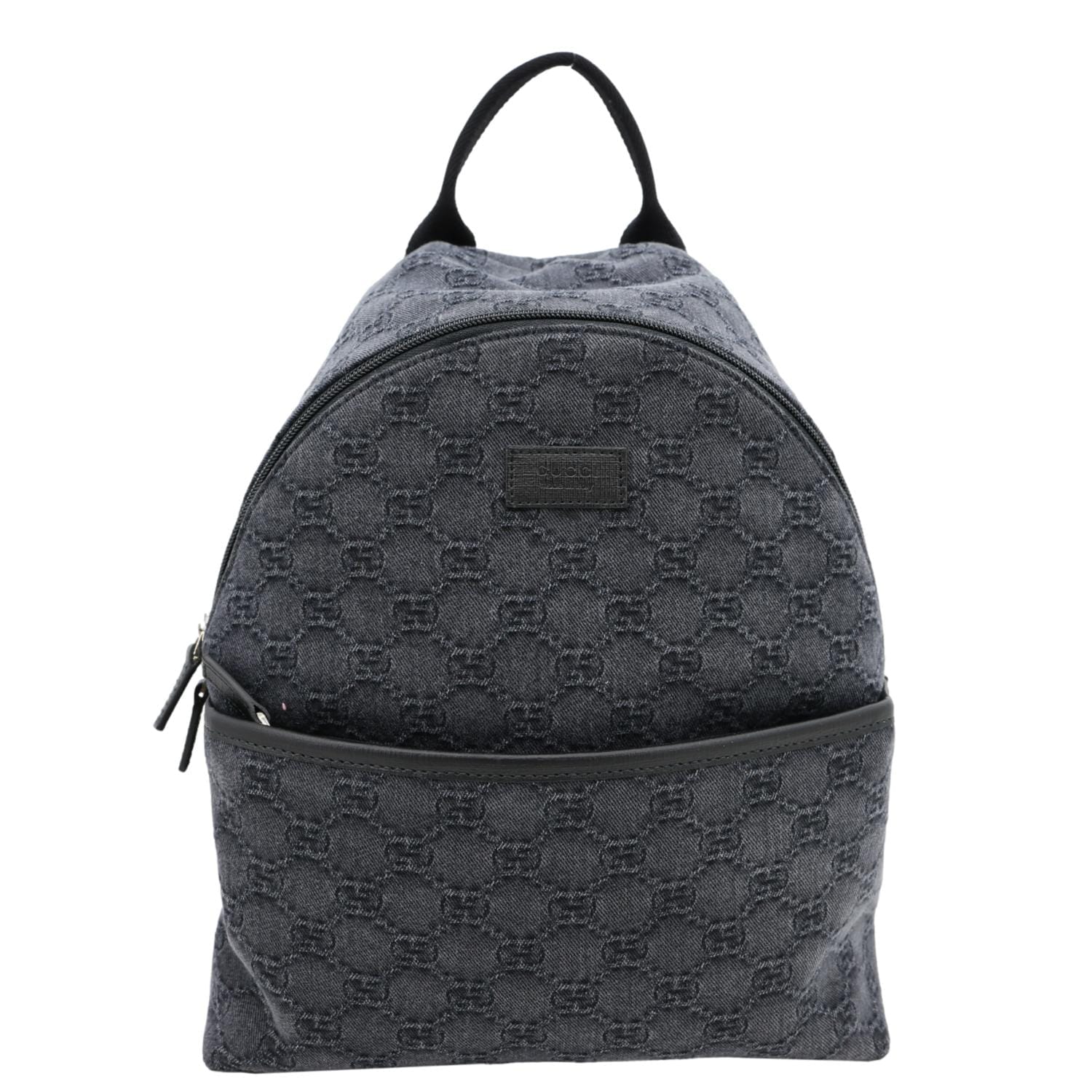 GUCCI Children's GG Denim Backpack Dark Grey 782708