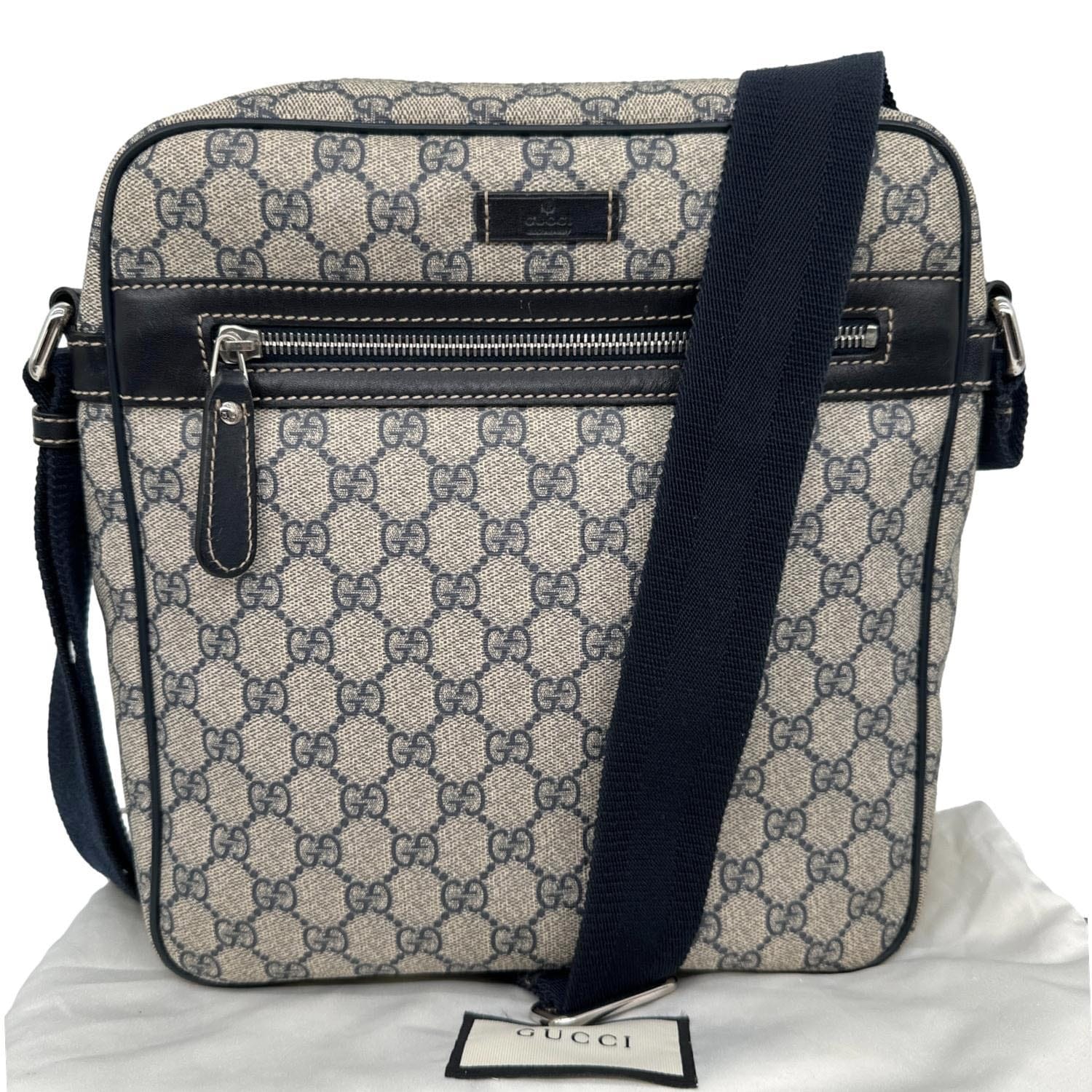 GUCCI GG Supreme Canvas Messenger Bag Beige 201448