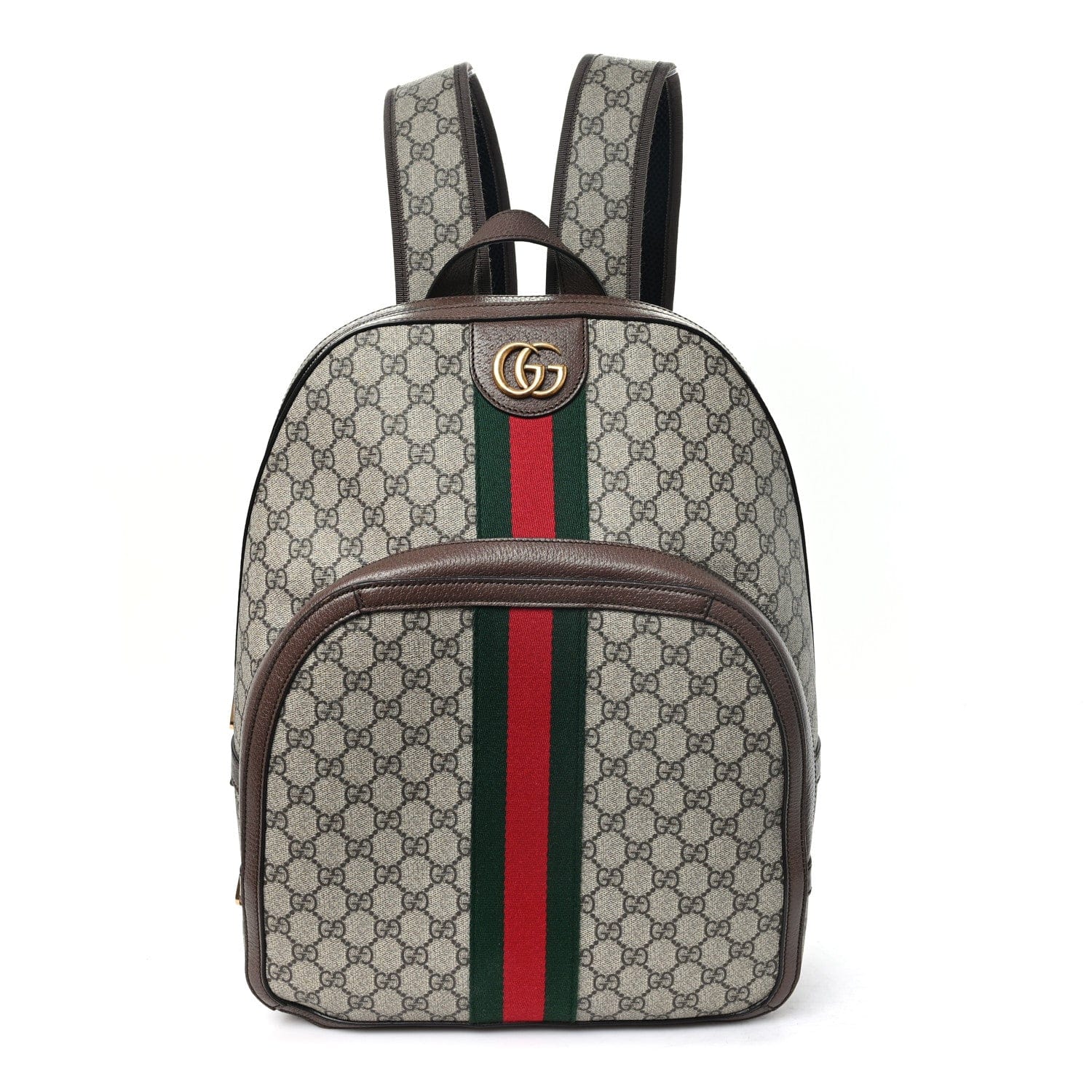 Gucci GG Supreme Monogram Medium Ophidia Day Backpack Brown Brown
