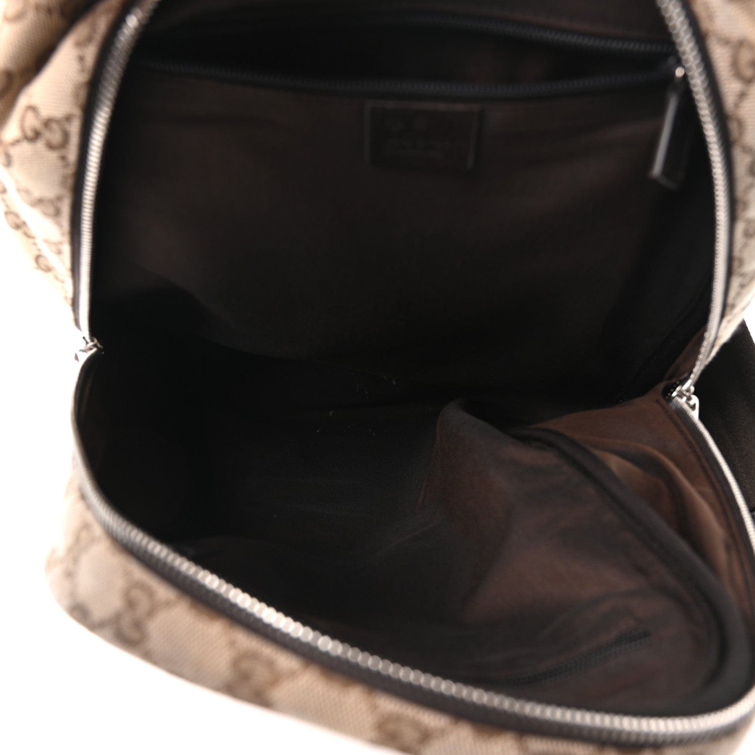 Gucci Monogram Travel Backpack Dark Brown
