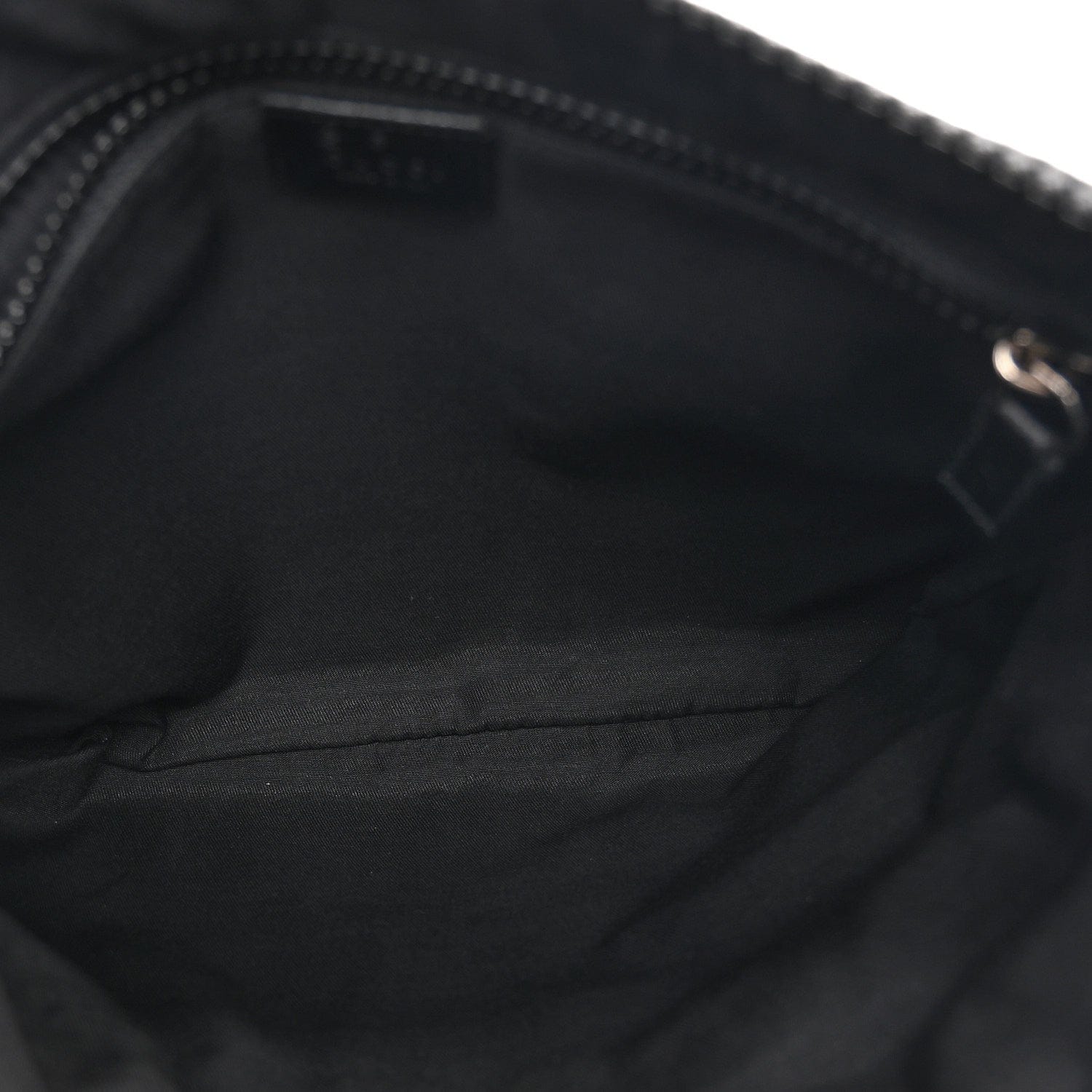 Gucci Nylon Monogram Small Flat Messenger Bag Black