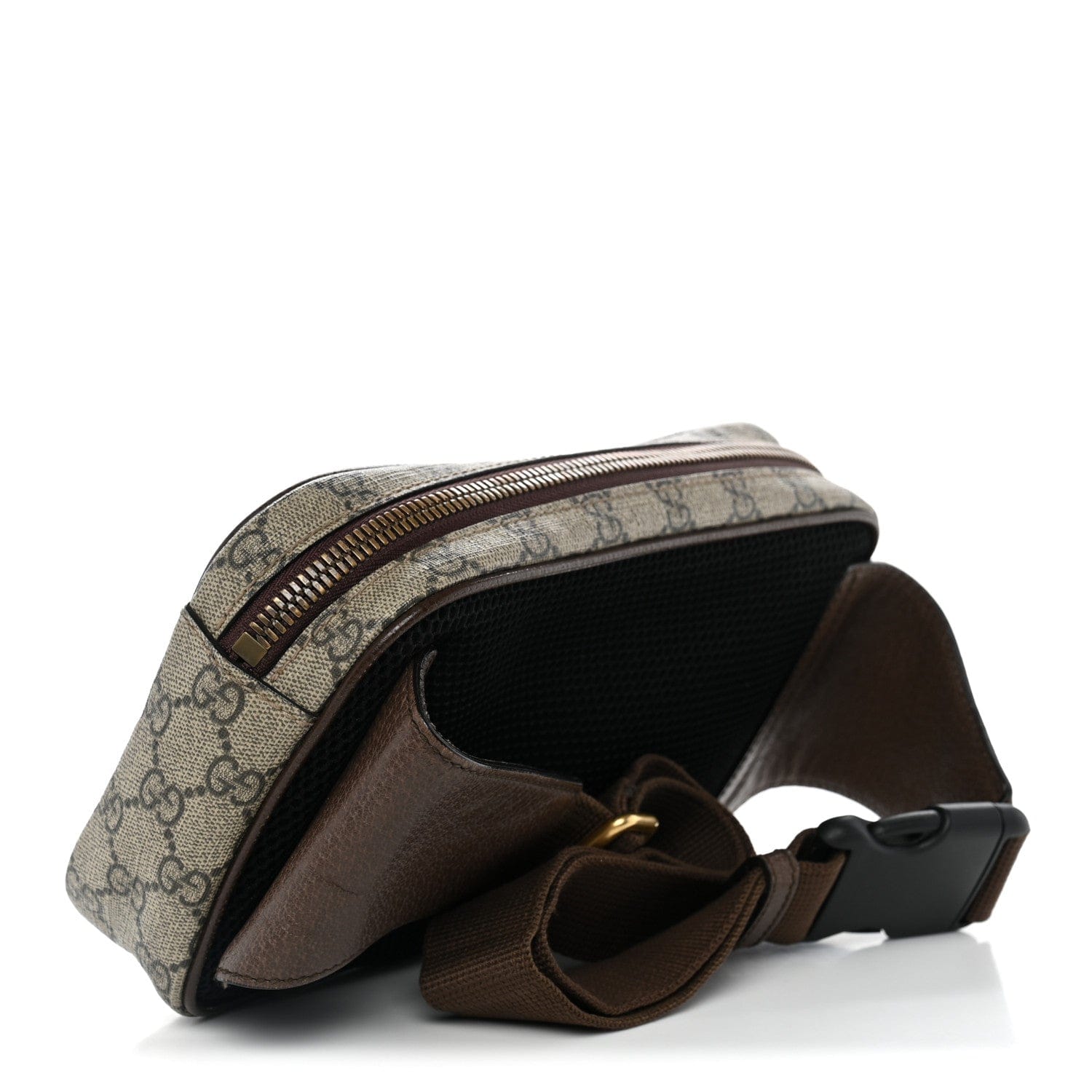 Gucci Soft GG Supreme Monogram Medium Ophidia Belt Bag Dark Brown