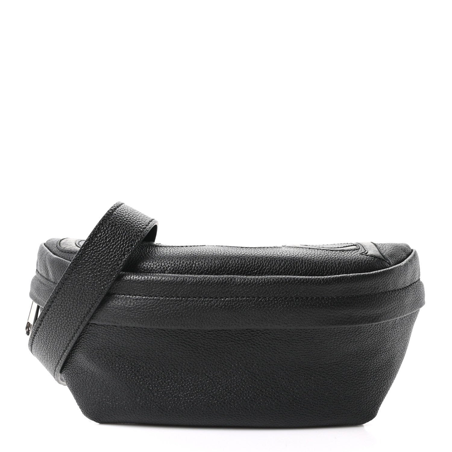 Gucci Grained Calfskin Embossed GG Monogram Belt Bag 100 40 Black