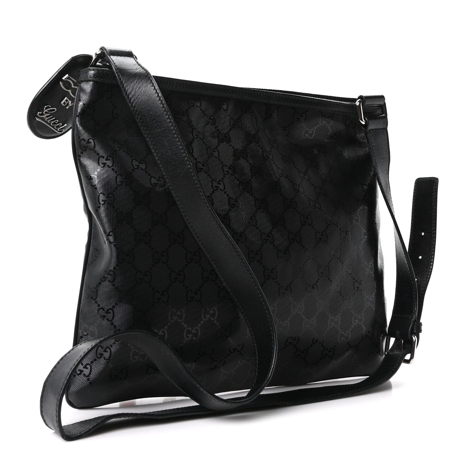 Gucci Imprime Monogram Web Medium 500 by Gucci Flat Messenger Bag Black