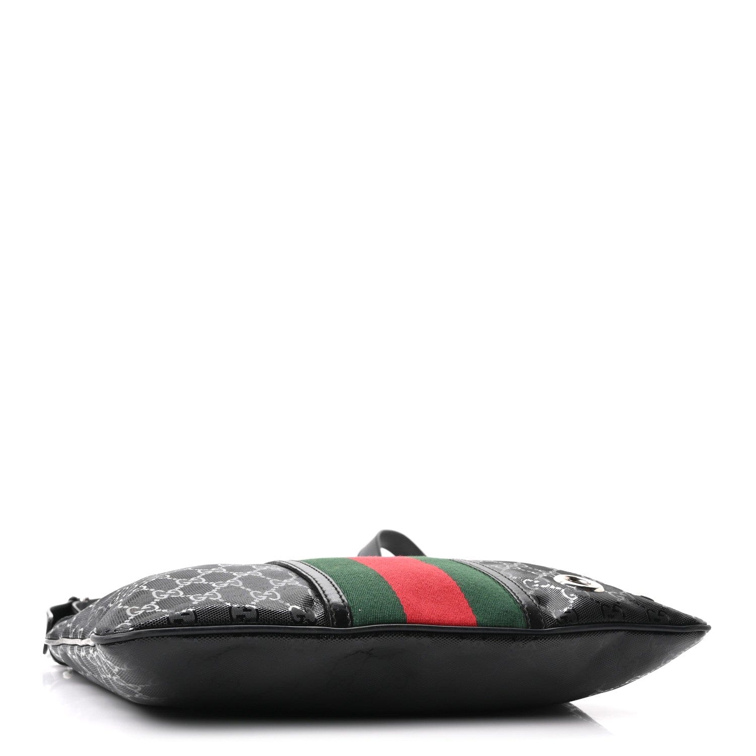 Gucci Imprime Monogram Web Medium 500 by Gucci Flat Messenger Bag Black