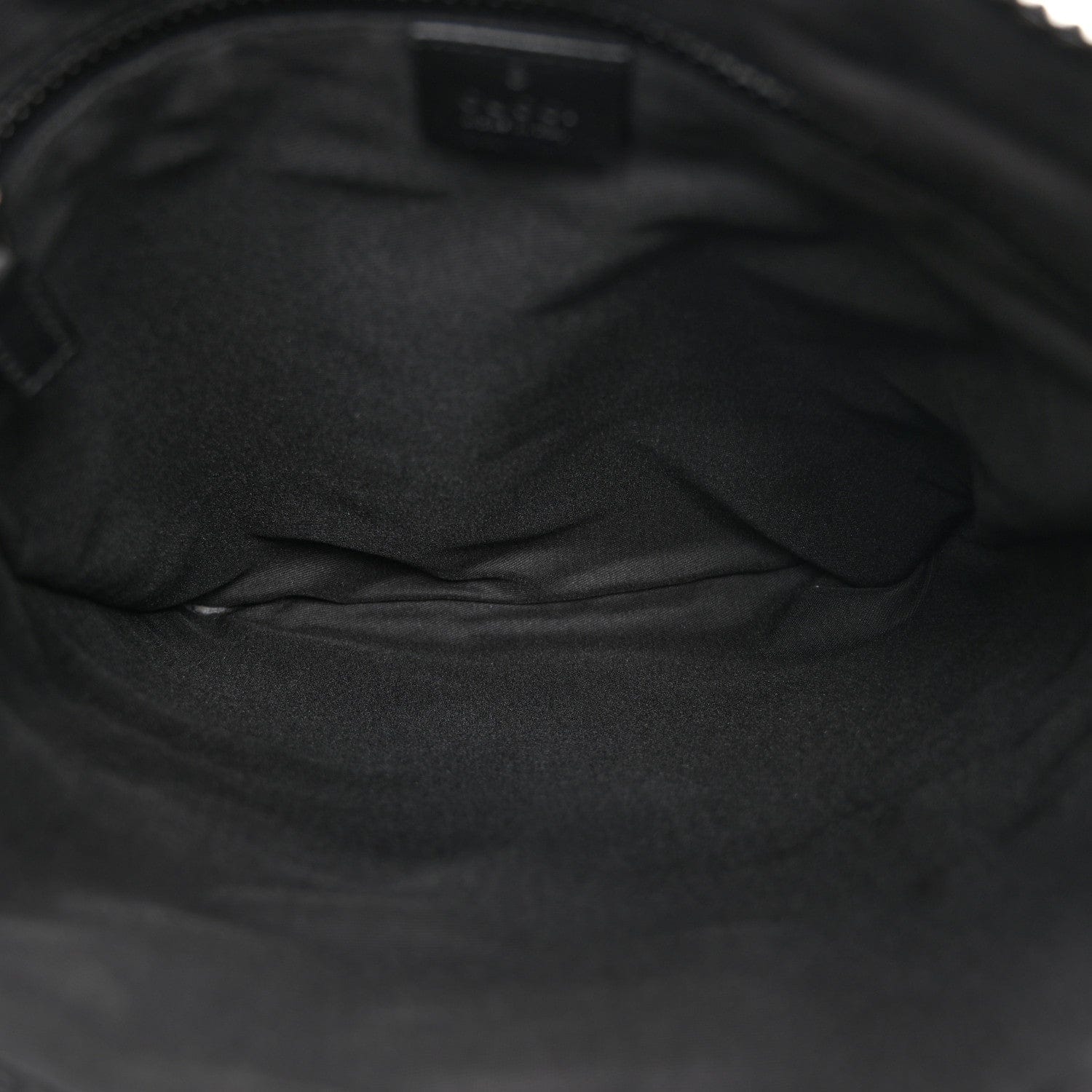 Gucci Nylon Monogram Medium Flat Messenger Bag Black