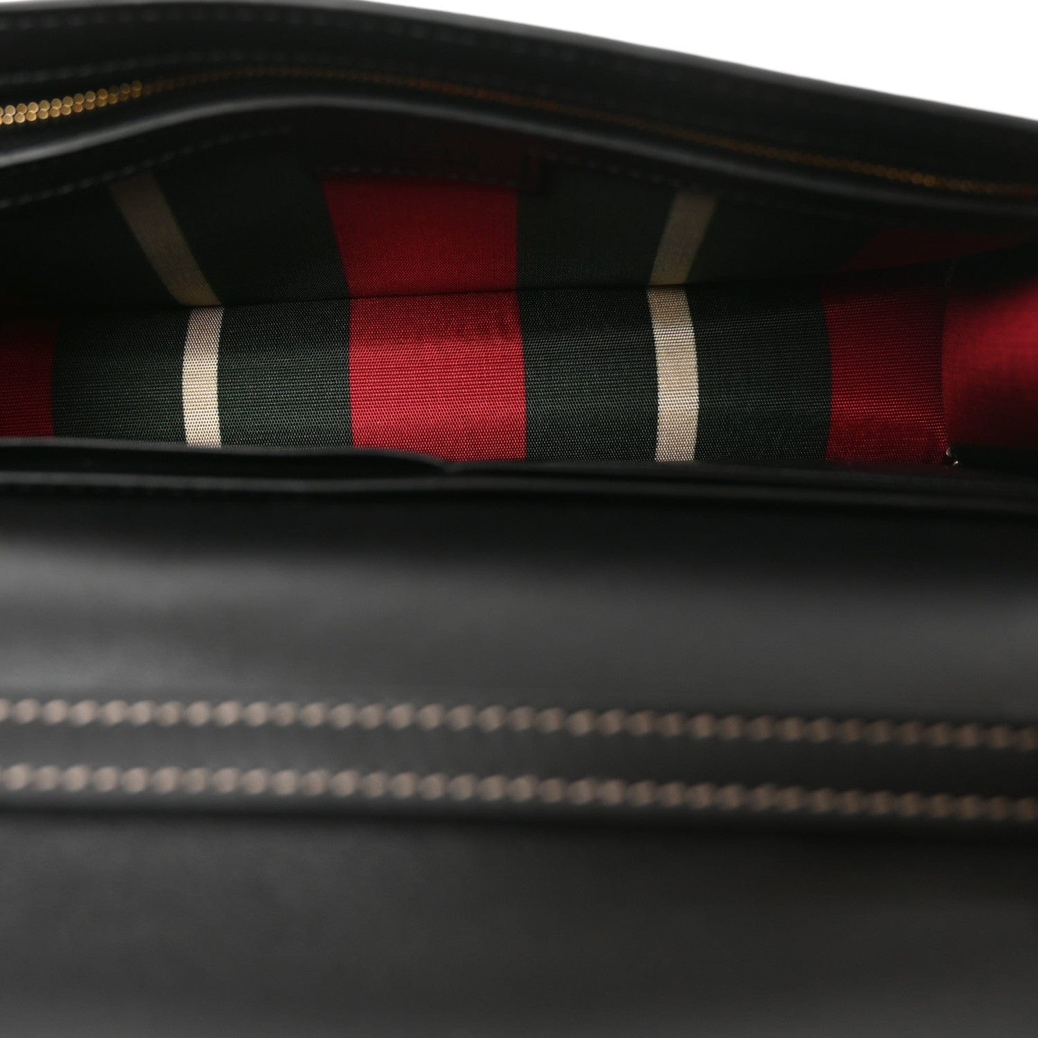 Gucci GG Emblem Monogram Wallet With Strap Beige Ebony Black