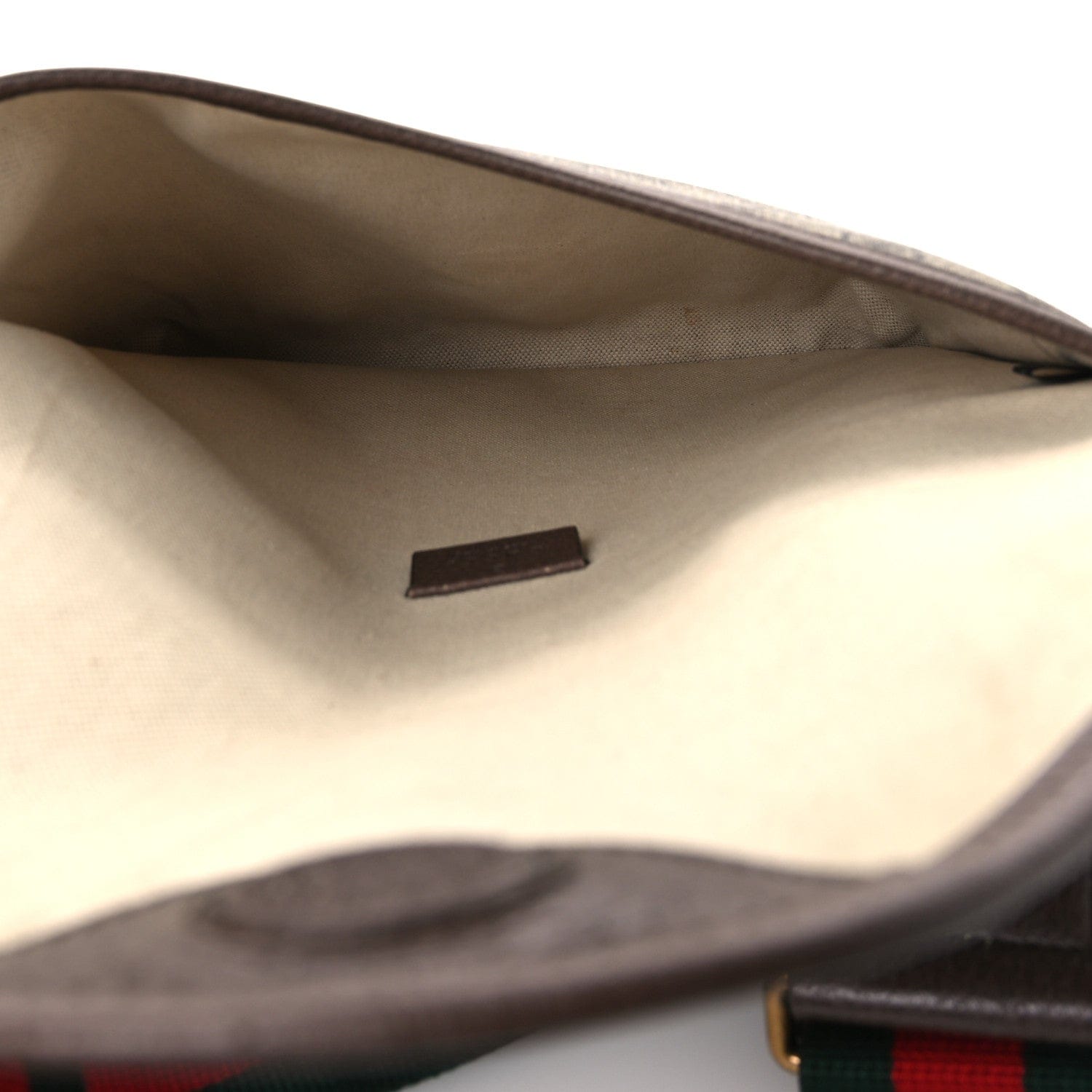 Gucci GG Supreme Monogram Web Medium Neo Vintage Flap Messenger Bag Beige New Acero