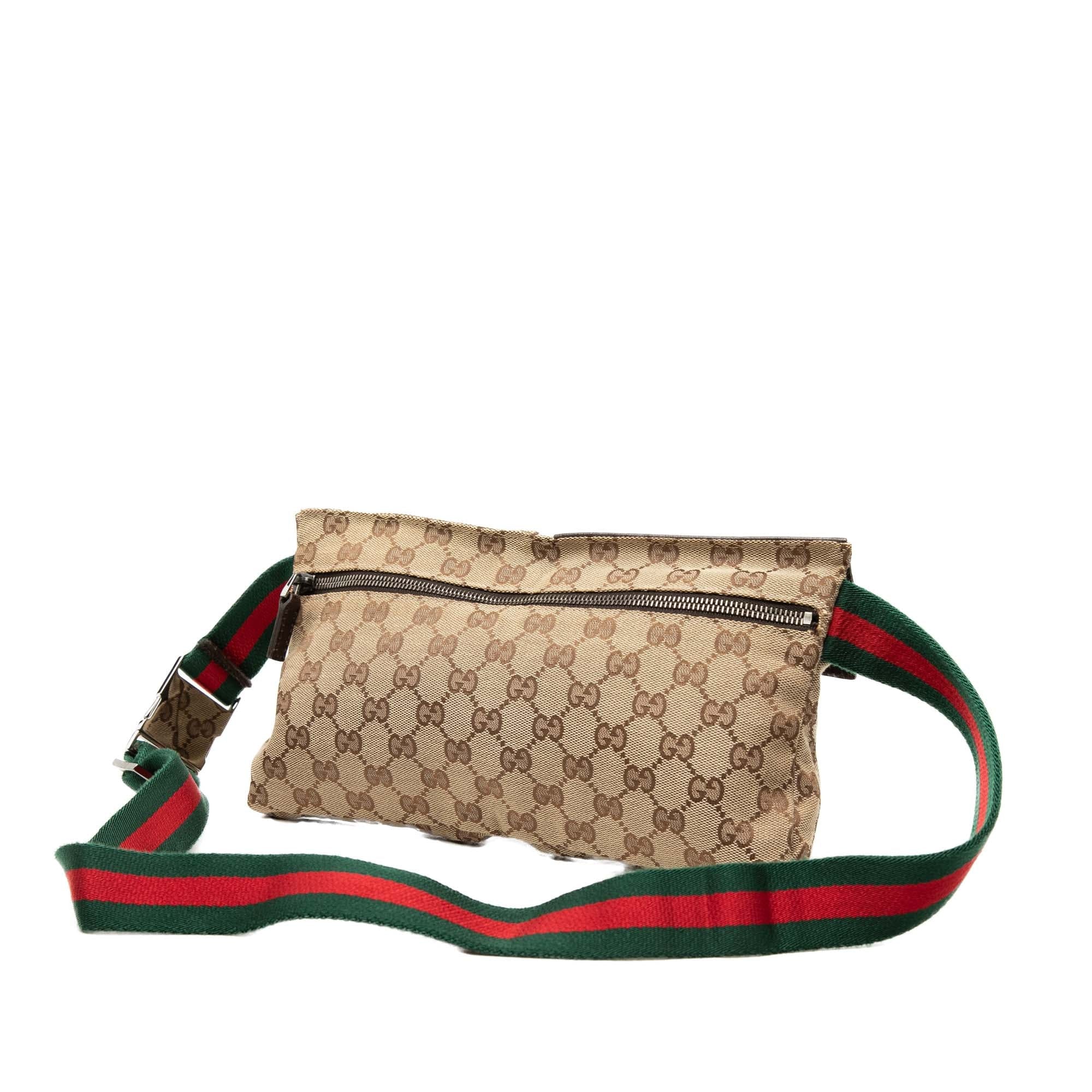 Gucci GG Canvas Web Double Pocket Belt Bag