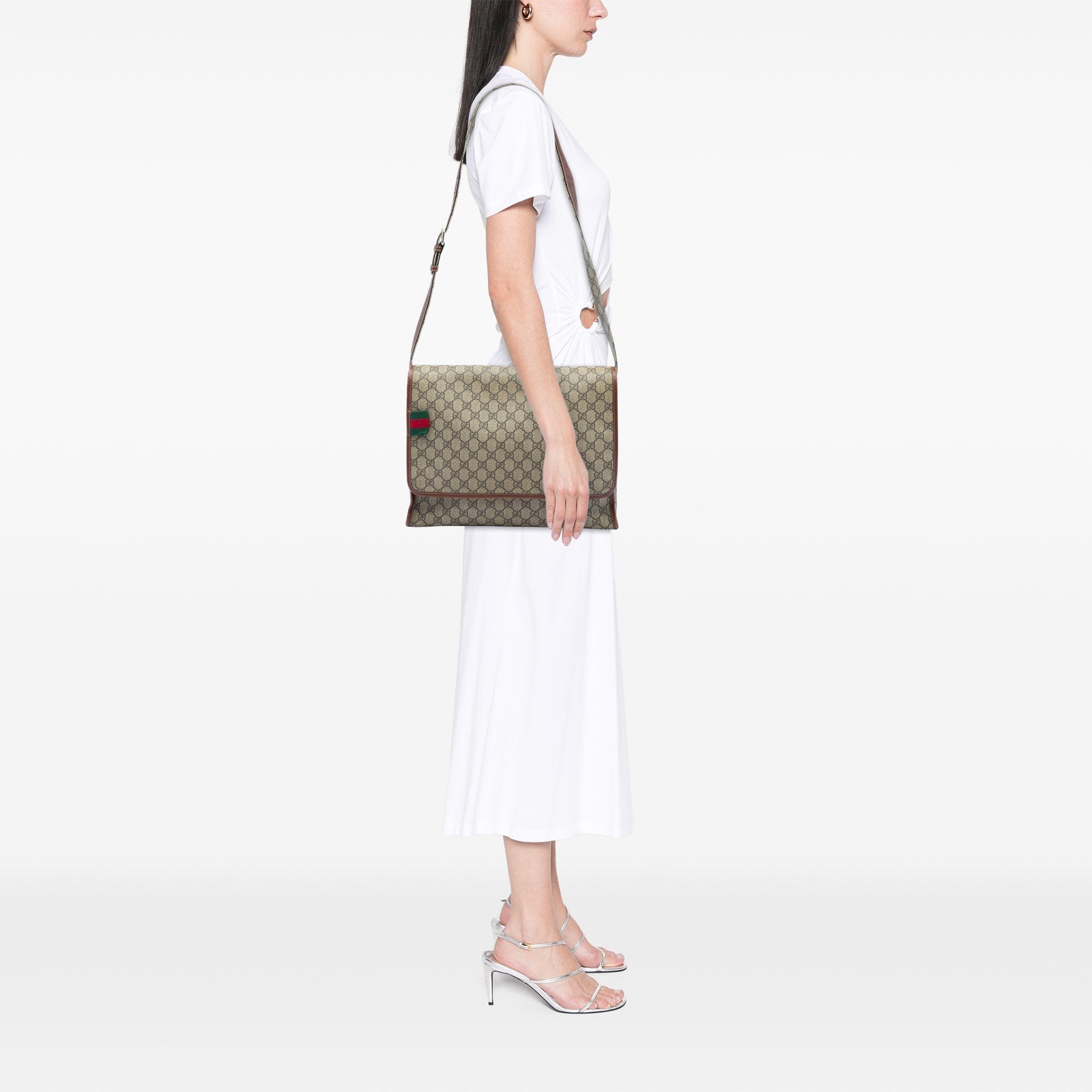 Gucci GG Supreme Web Messenger Bag