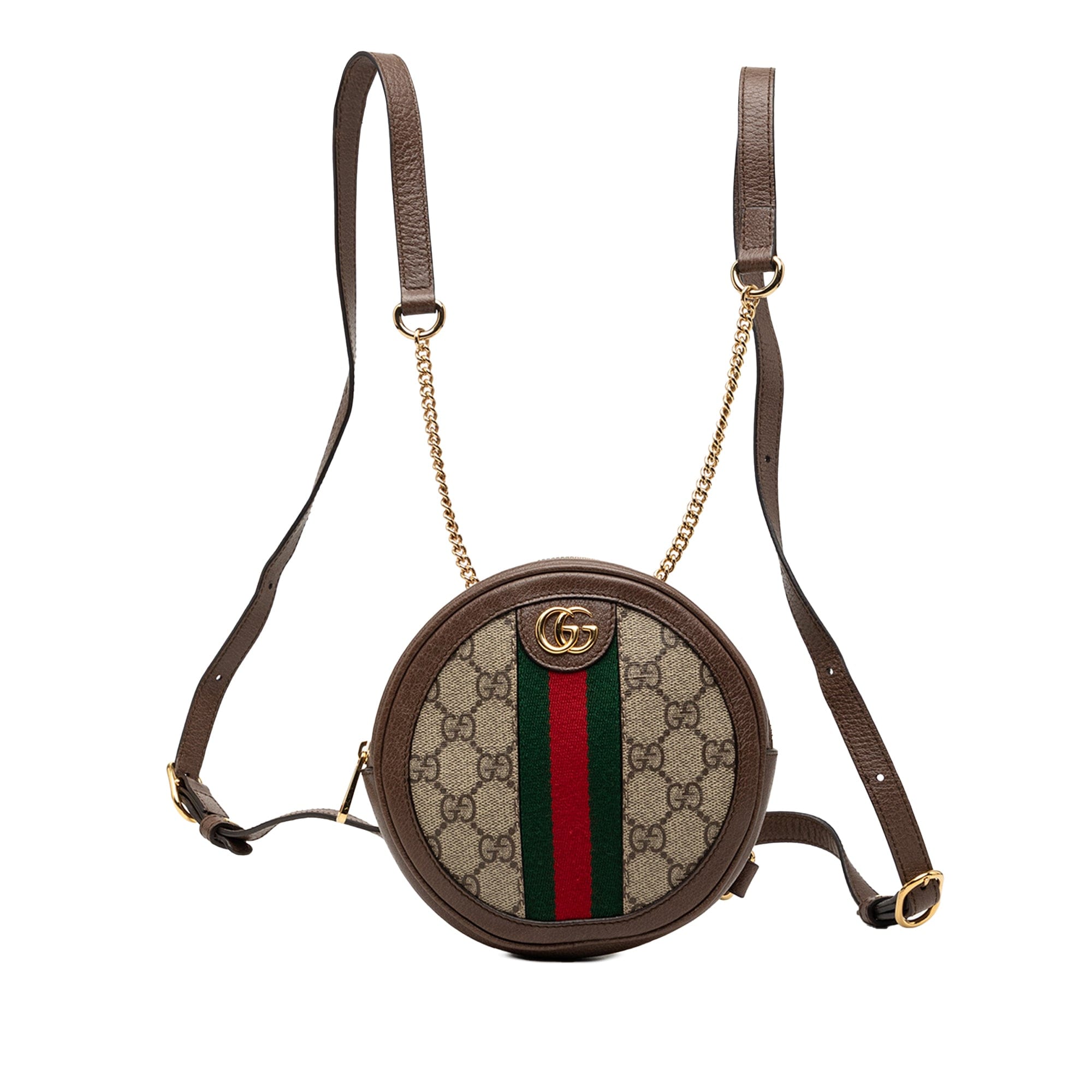 Gucci Mini GG Supreme Web Ophidia Round Backpack