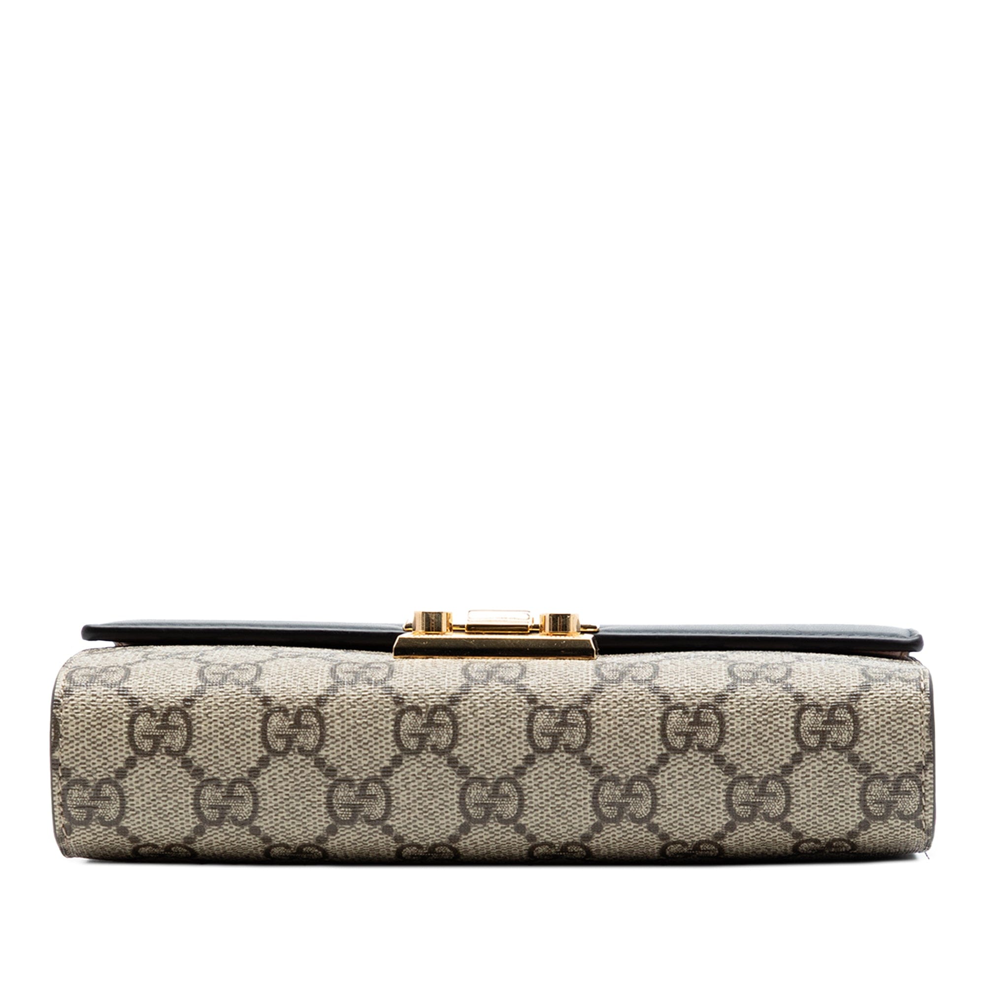 Gucci Small GG Supreme Padlock Wallet on Strap