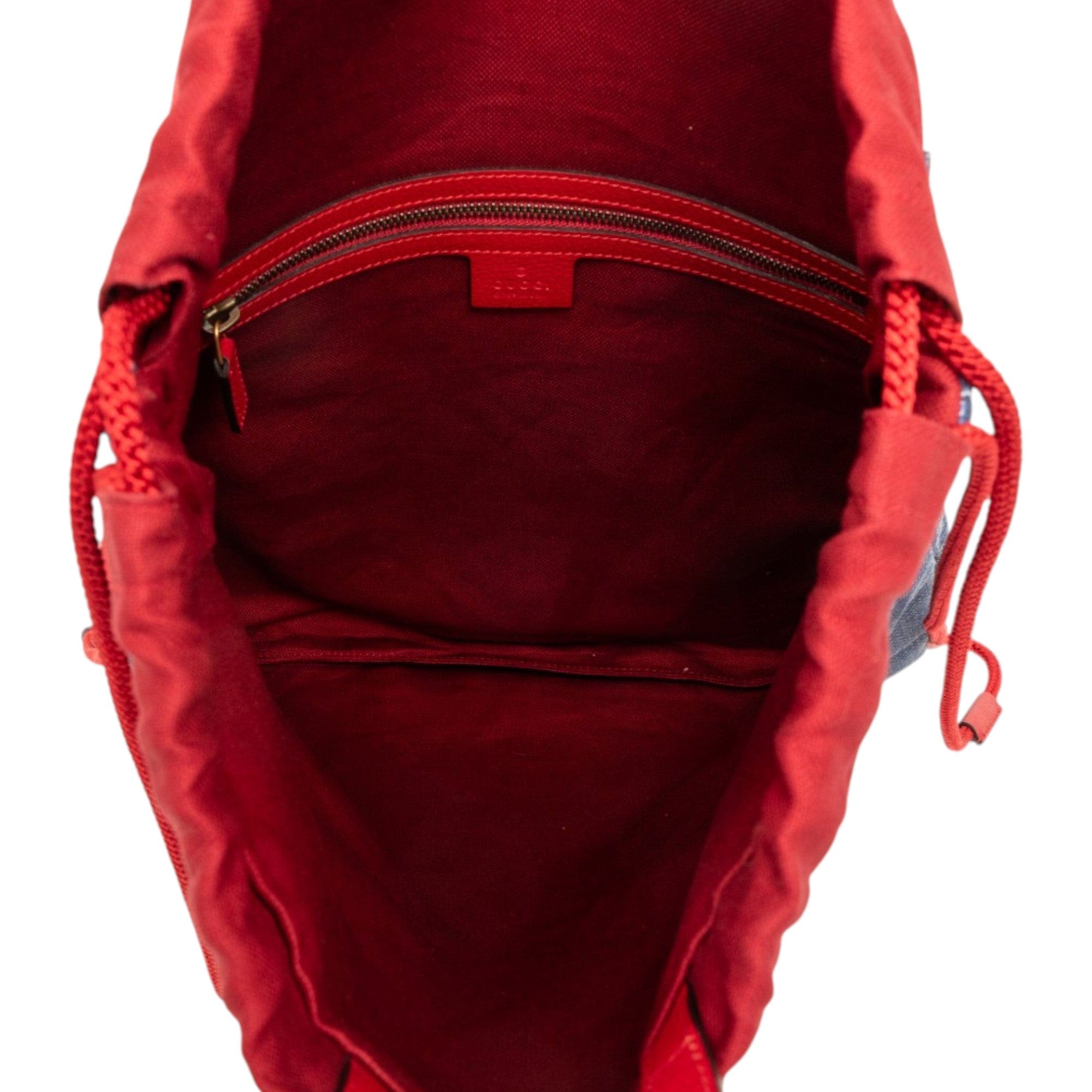 Gucci Canvas Baiadera Striped Drawstring Backpack