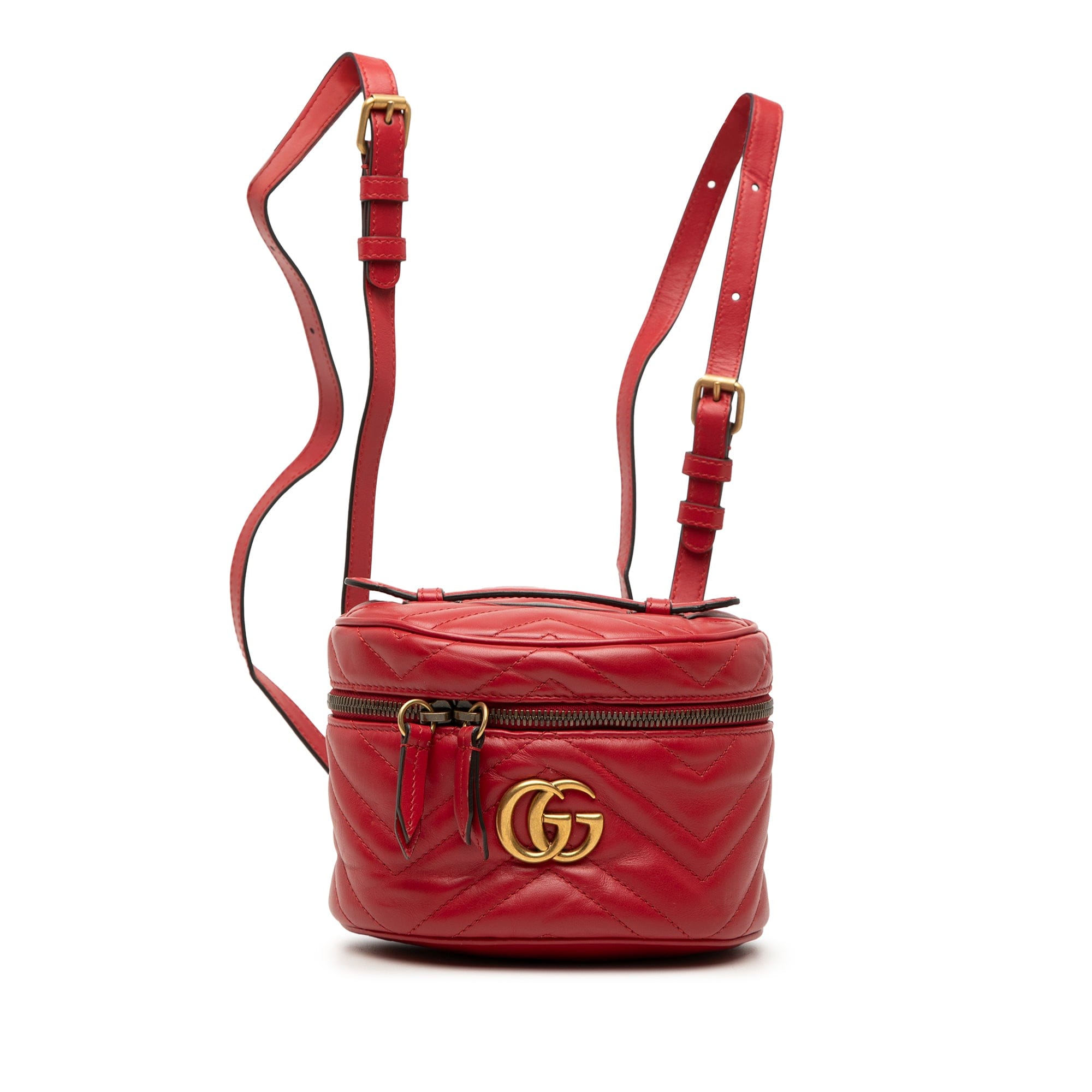 Gucci Mini GG Marmont Matelasse Calfskin Round Backpack