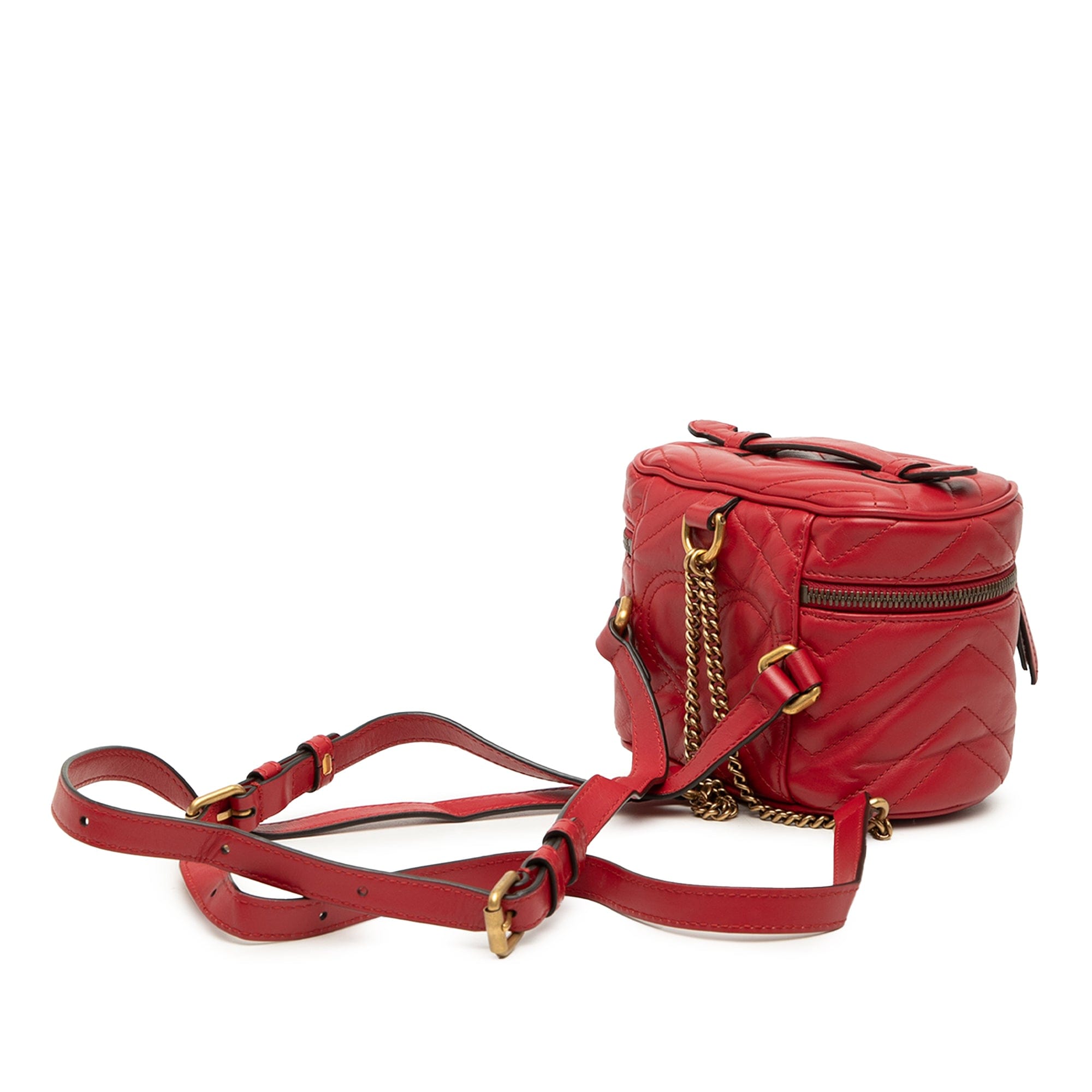 Gucci Mini GG Marmont Matelasse Calfskin Round Backpack