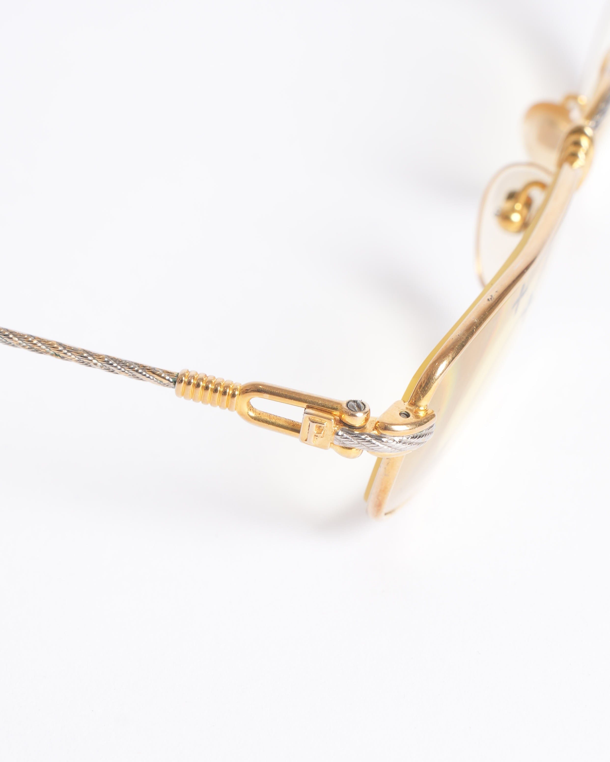 Saint Laurent New Saint Laurent Optical Glasses In Gold Tone Metal Frame