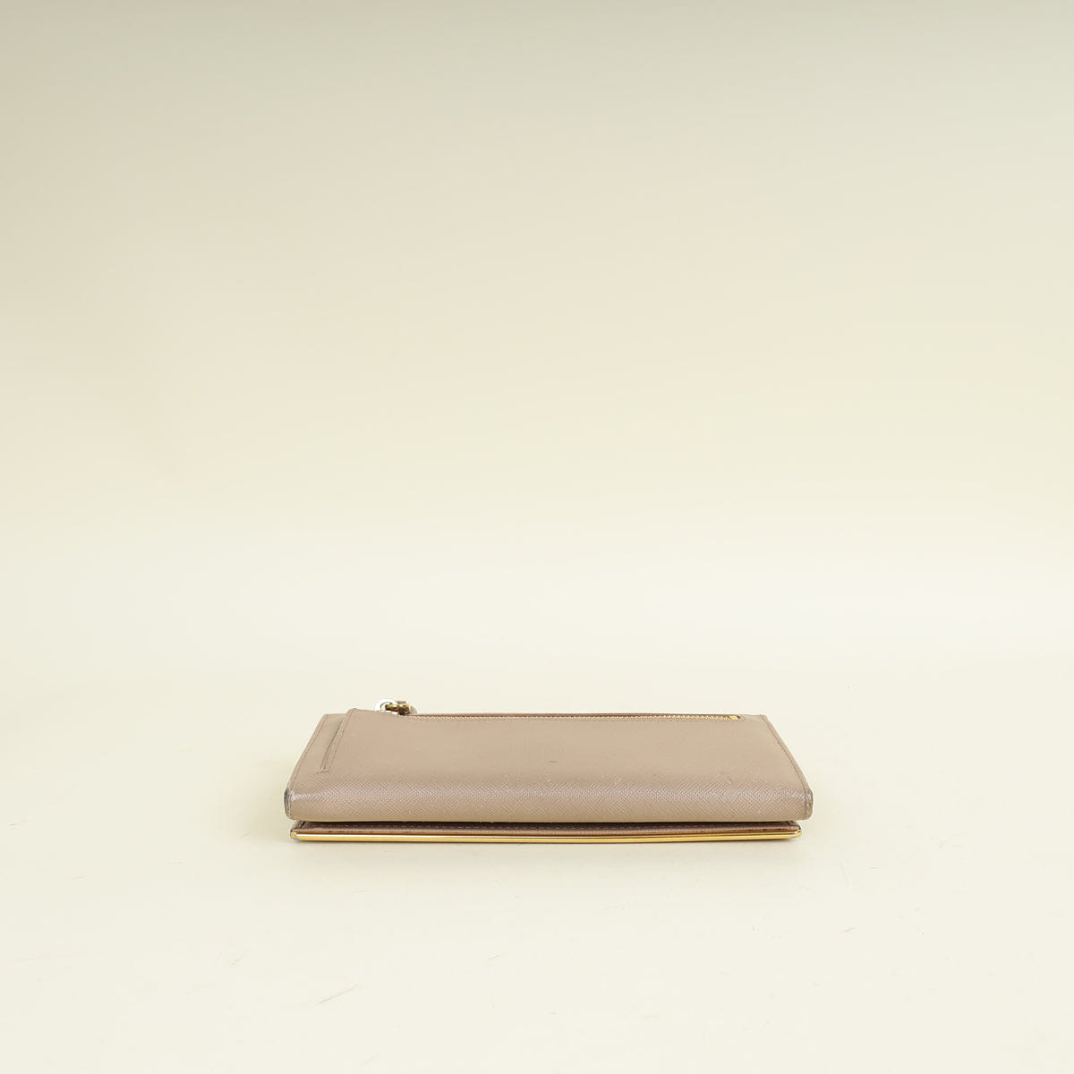 Prada Cameo Metal Wallet w/ Detachable Card Holder