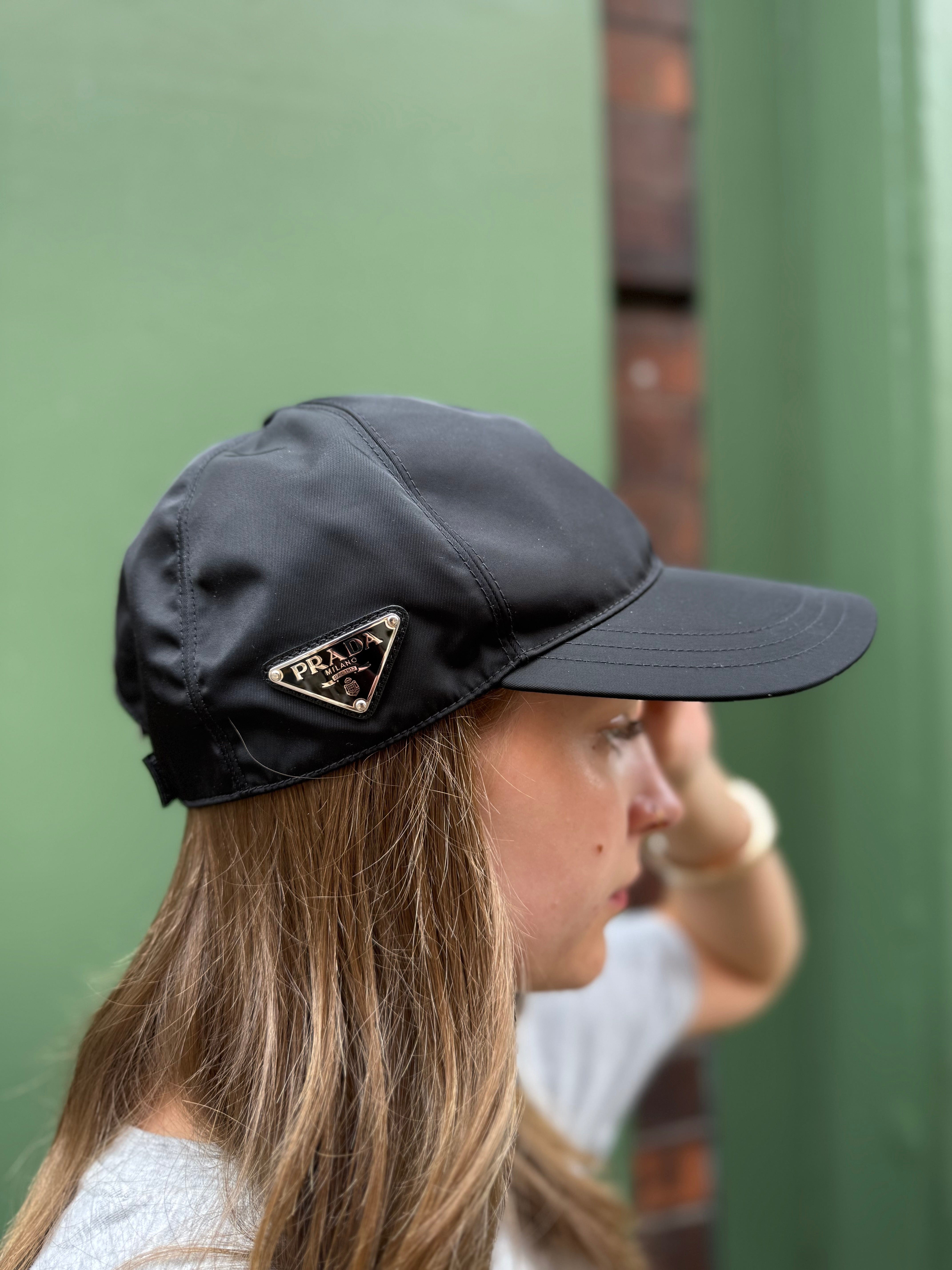 Prada Black Nylon Baseball Cap - Size Large