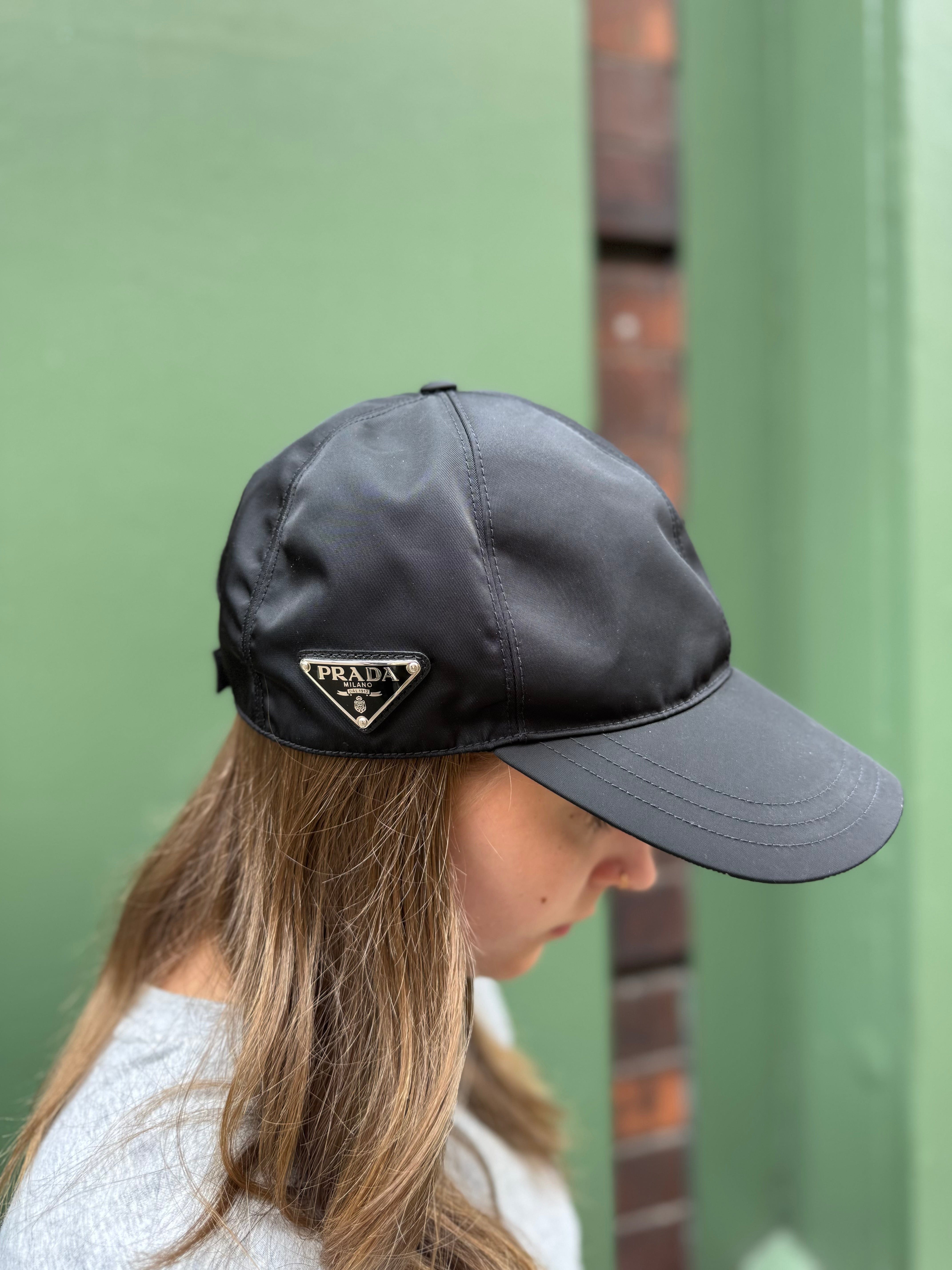 Prada Black Nylon Baseball Cap - Size Large