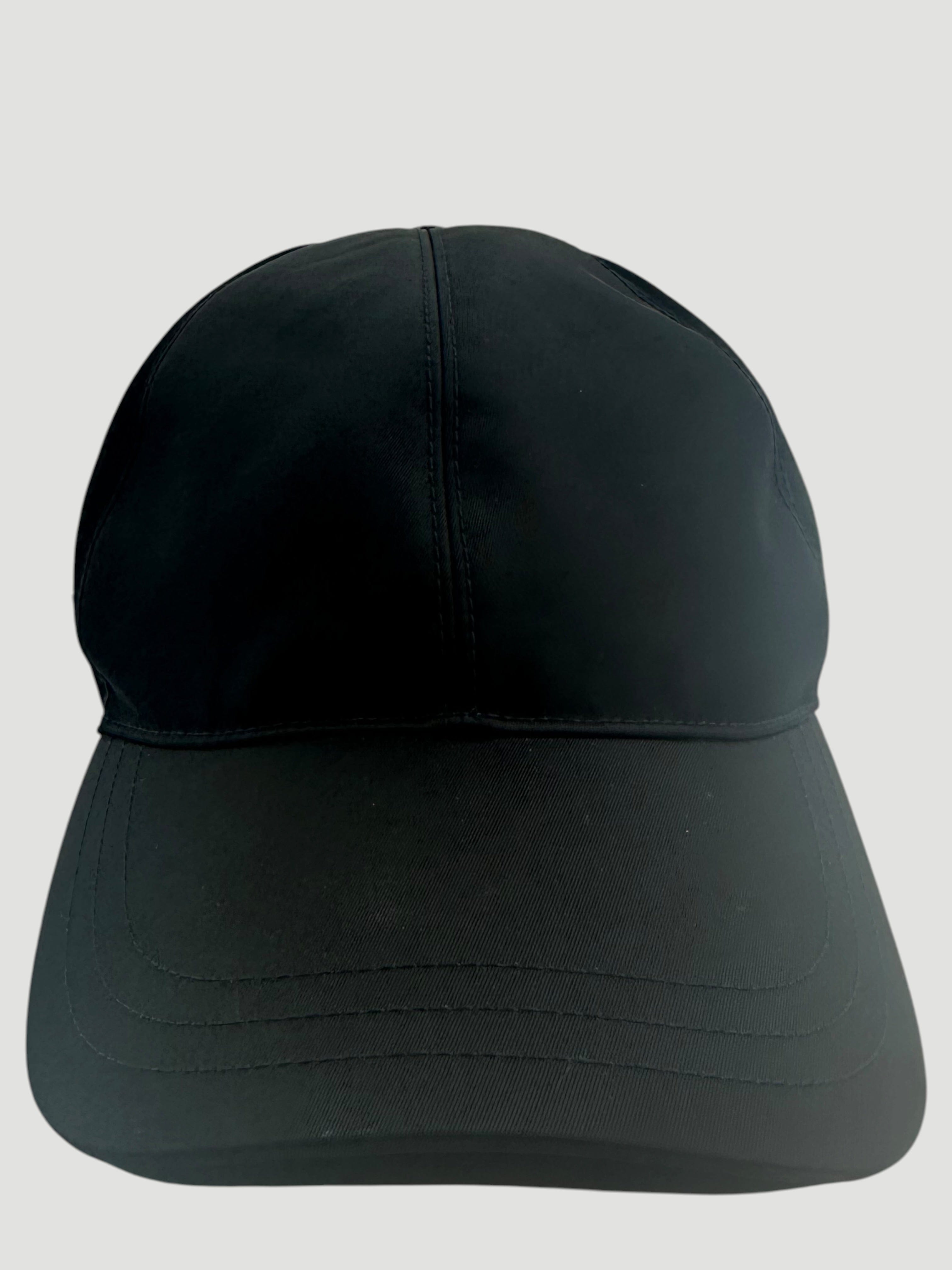Prada Black Nylon Baseball Cap - Size Large