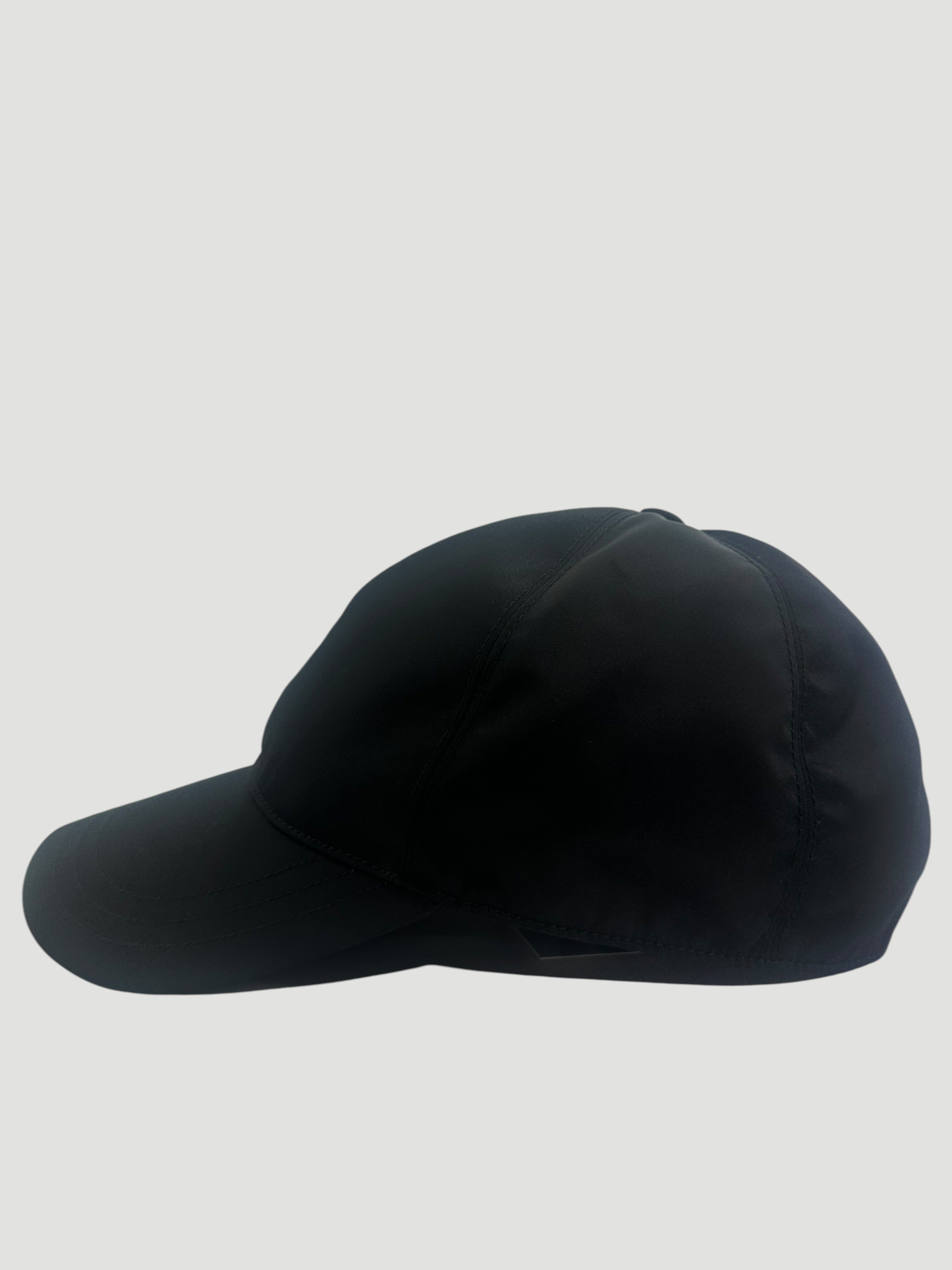 Prada Black Nylon Baseball Cap - Size Large