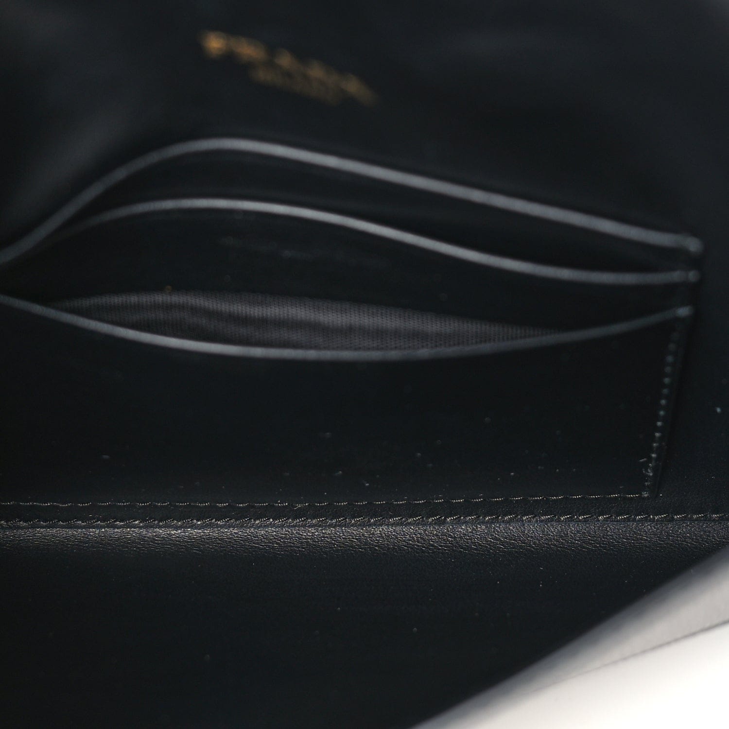 Prada Saffiano Metal Envelope Wallet Black
