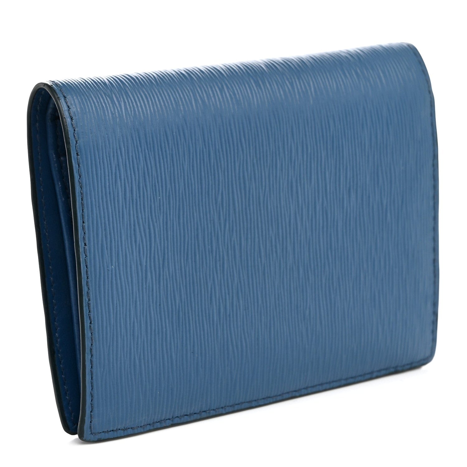 Prada Vitello Move Triangle Bi - Fold Wallet Cobalto