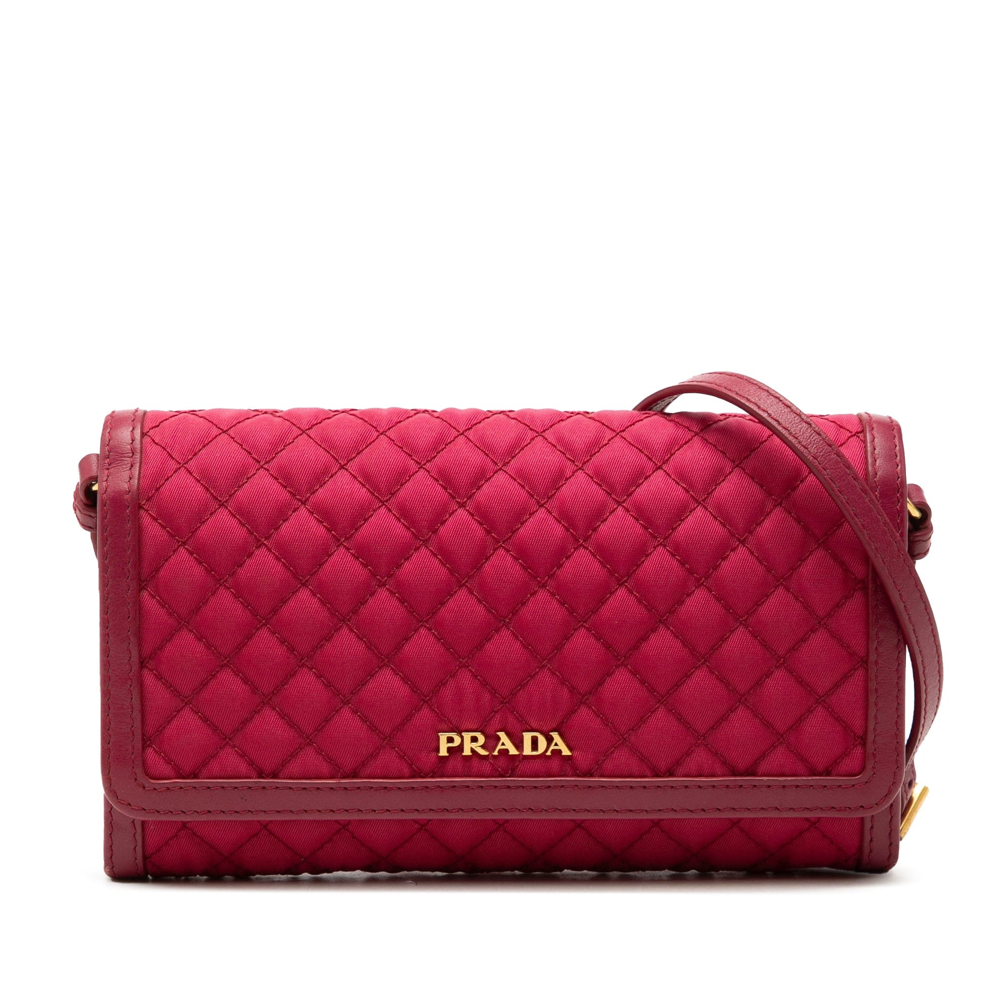 Prada Tessuto Impuntu Wallet on Strap