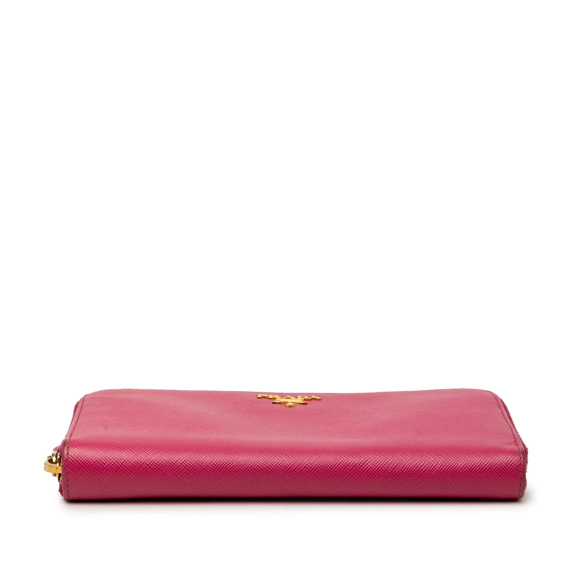 Prada Saffiano Zip Around Long Wallet